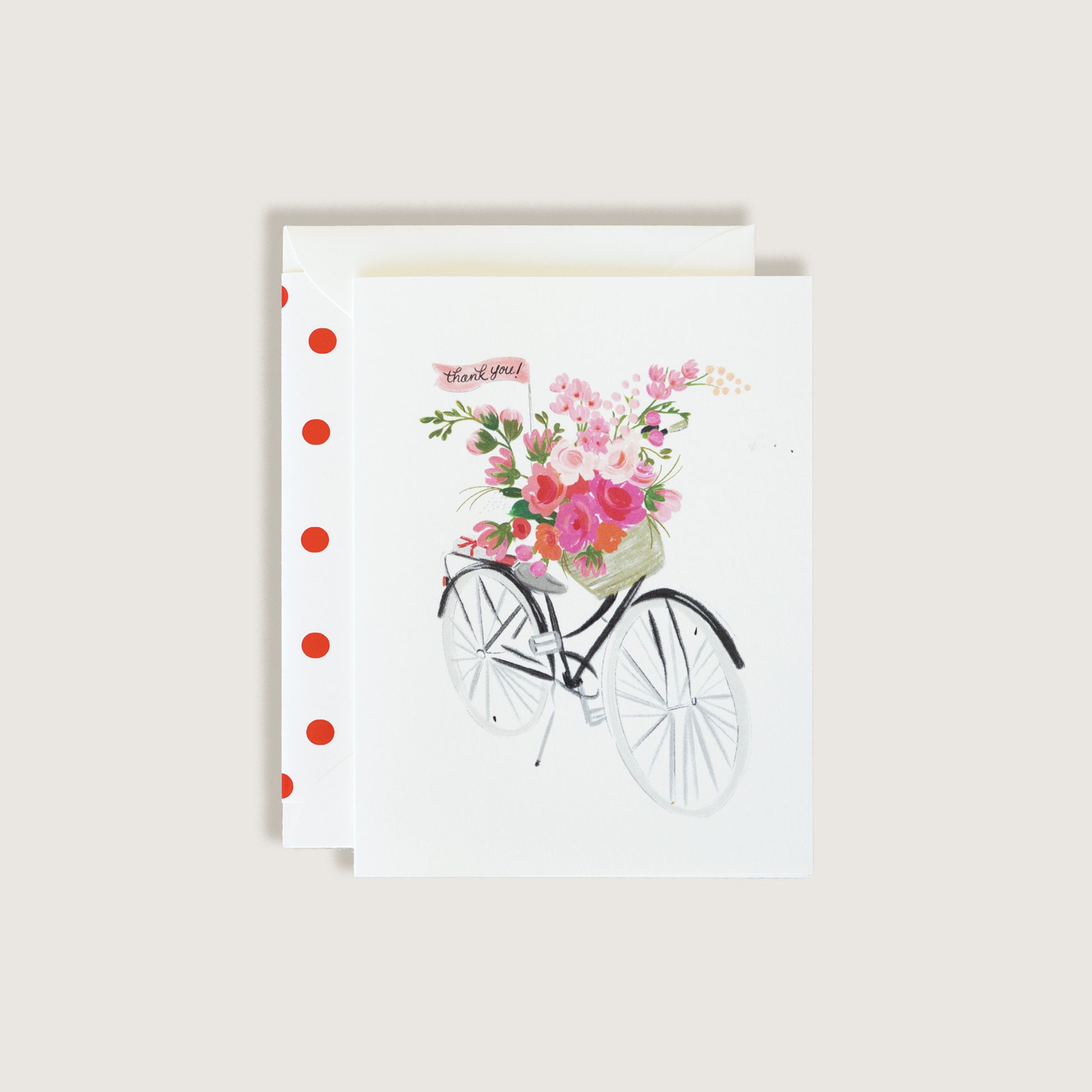 Thank You Bicycle Basket Card