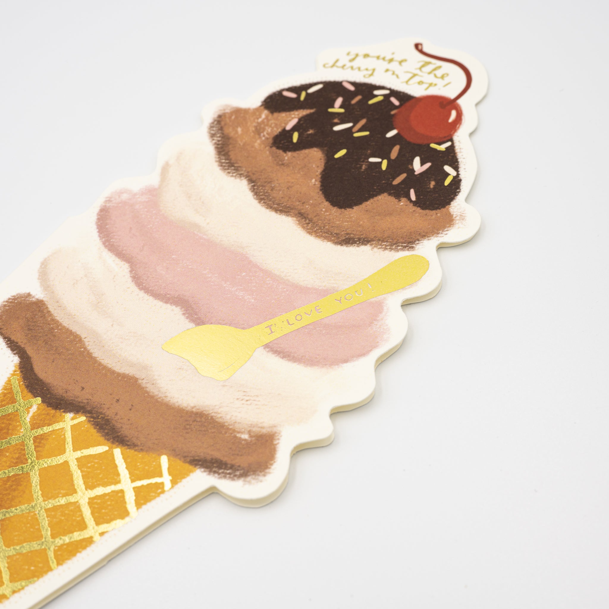 Ice Cream Cone 'Cherry on Top' Greeting Card