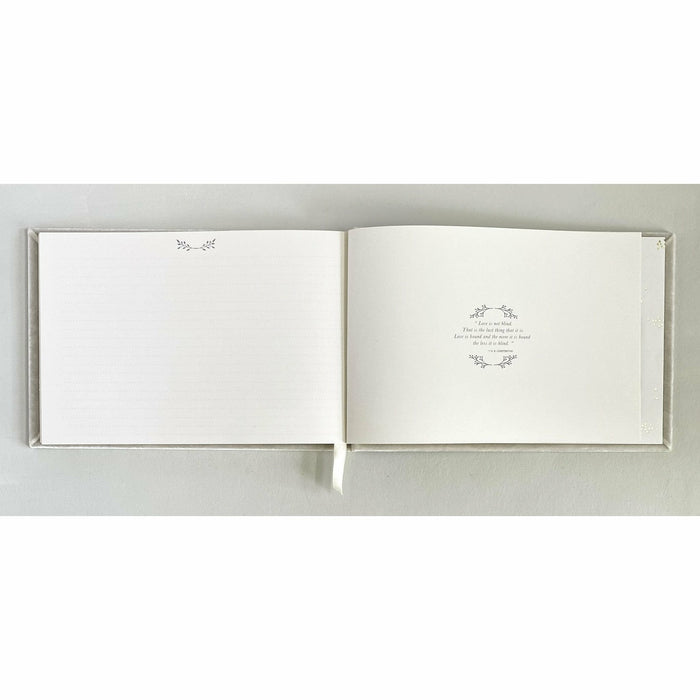 100 Page Velvet-Covered Guestbook with Custom Monogramming - The First Snow