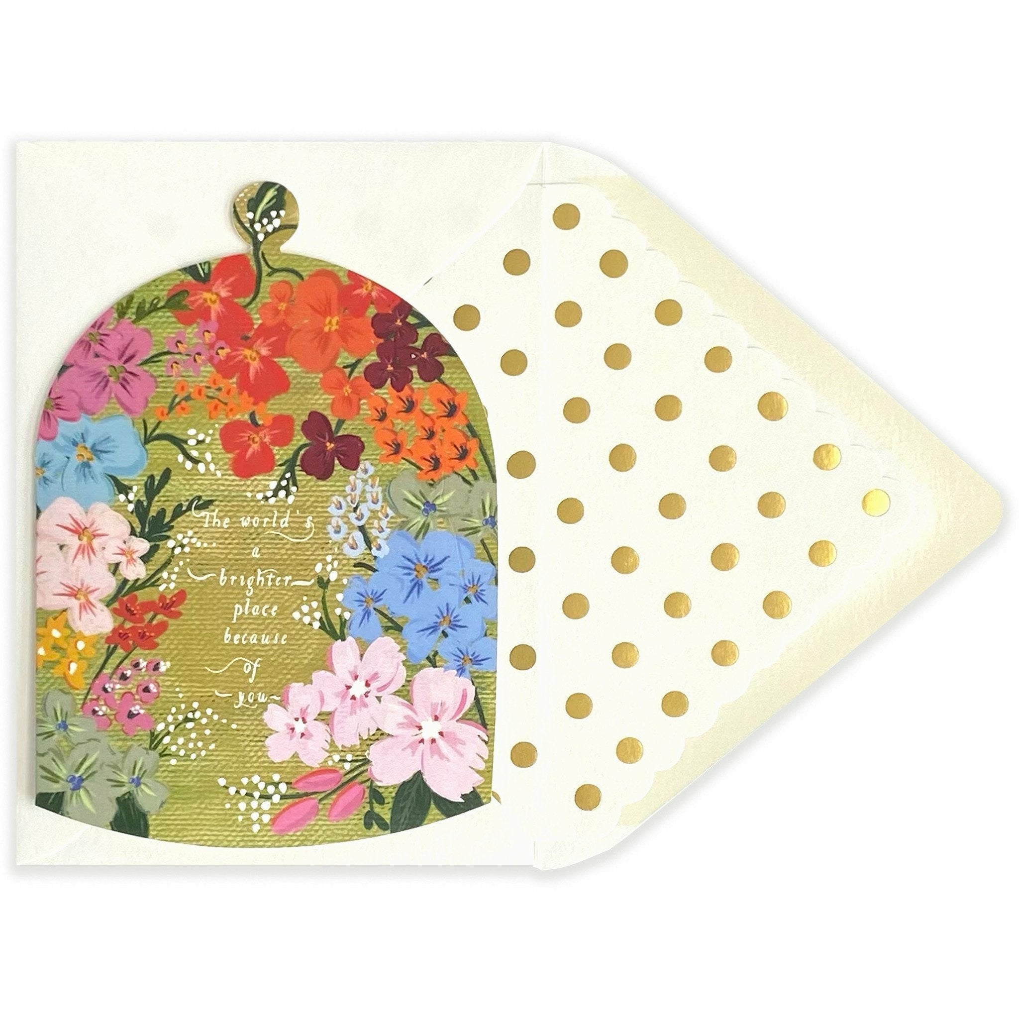 The World's a Brighter Place Because of you Shape Card - The First Snow