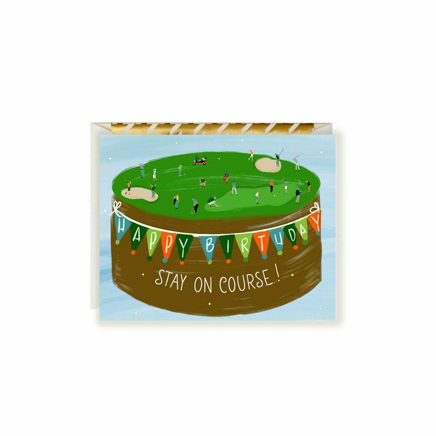 Happy Birthday Gold Card 'Stay on Course' - The First Snow
