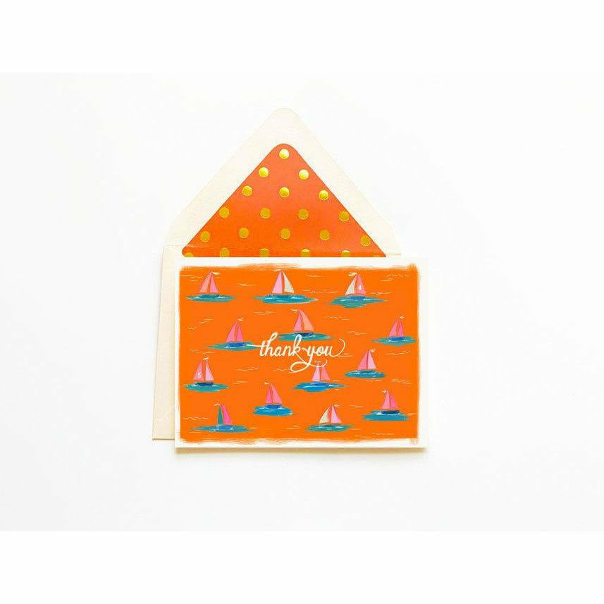 Thank you Sailboat card - The First Snow