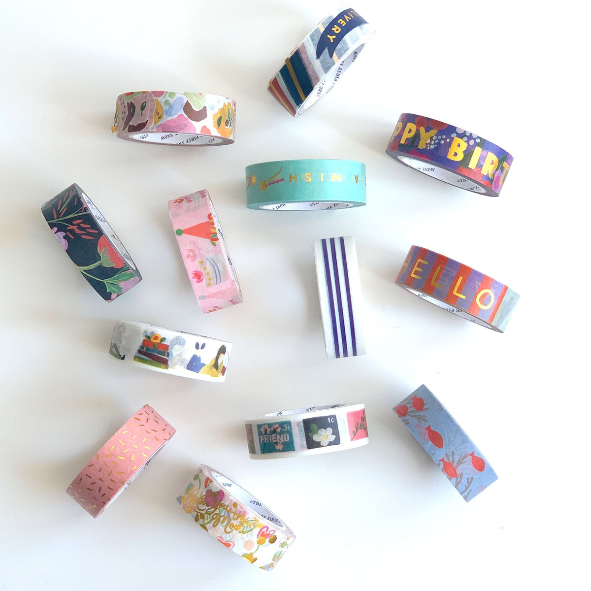 Snow Day and Winter Walk Washi Tape Set, Note & Wish Washi – Note