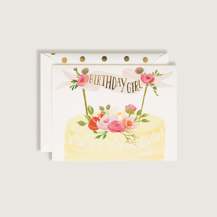 Birthday Girl Cake Card