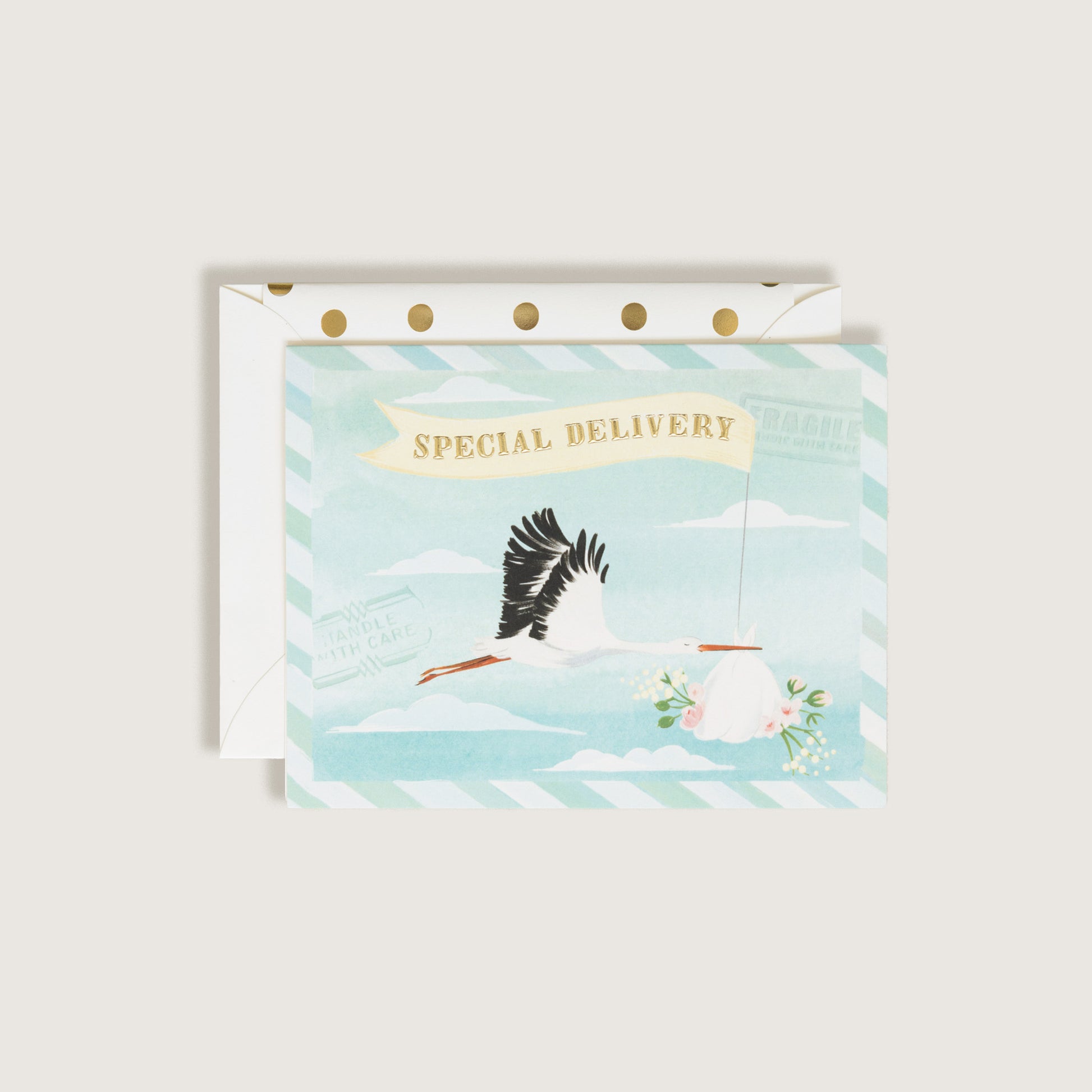 Special Delivery Baby Stork Card