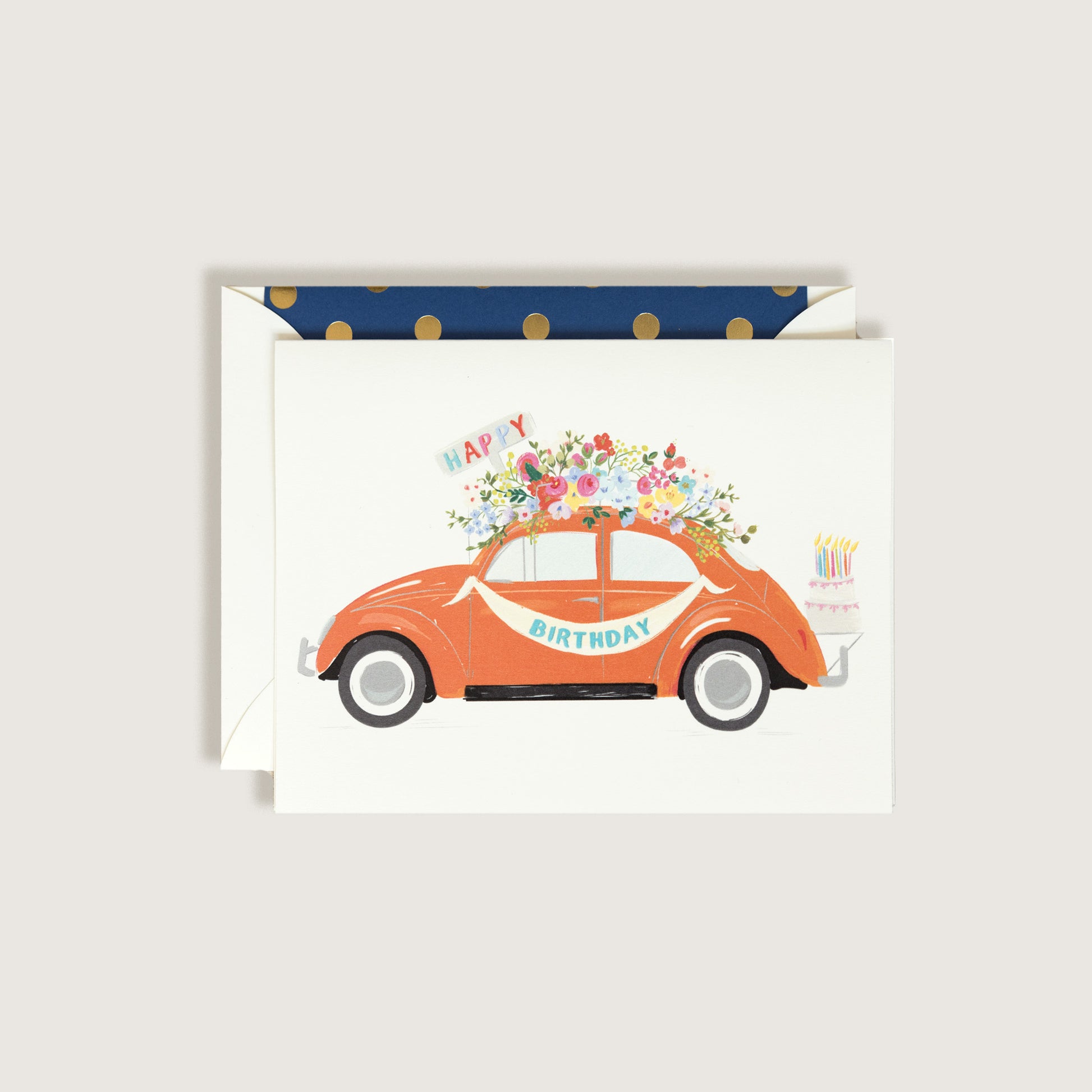 Orange Bug Birthday Greeting Card
