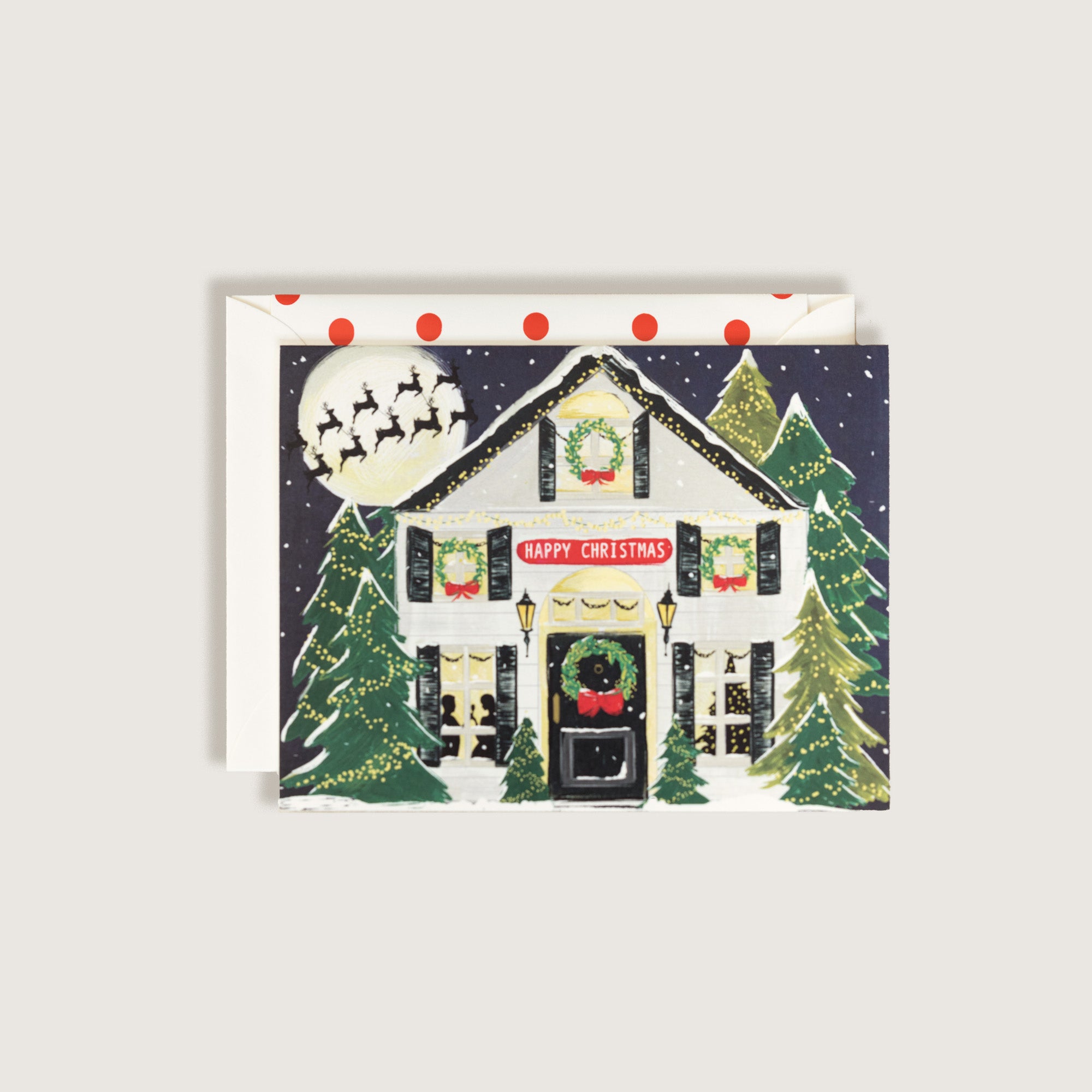 Warm, Merry, and Bright Christmas Greeting Card