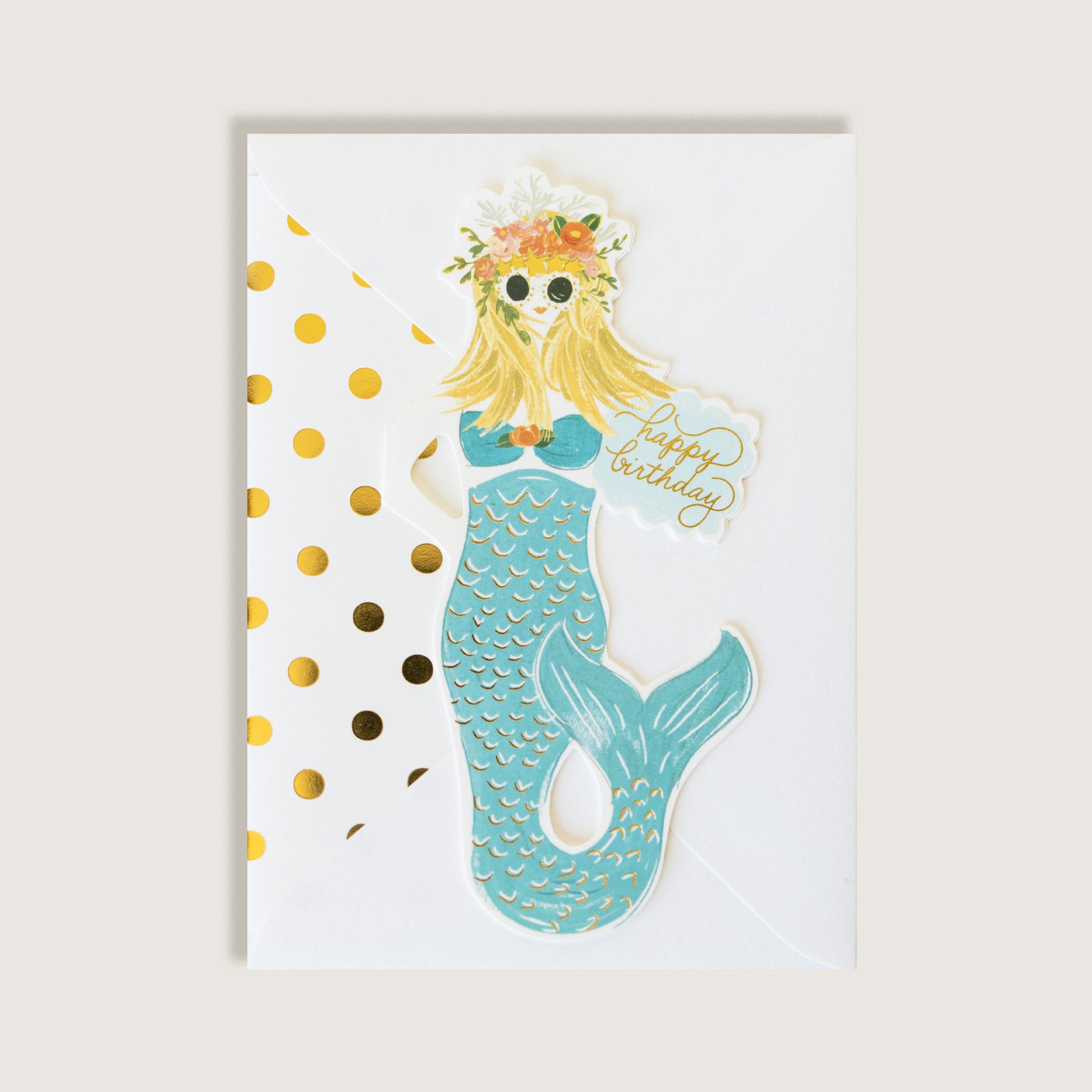 Mermaid Happy Birthday Greeting Card