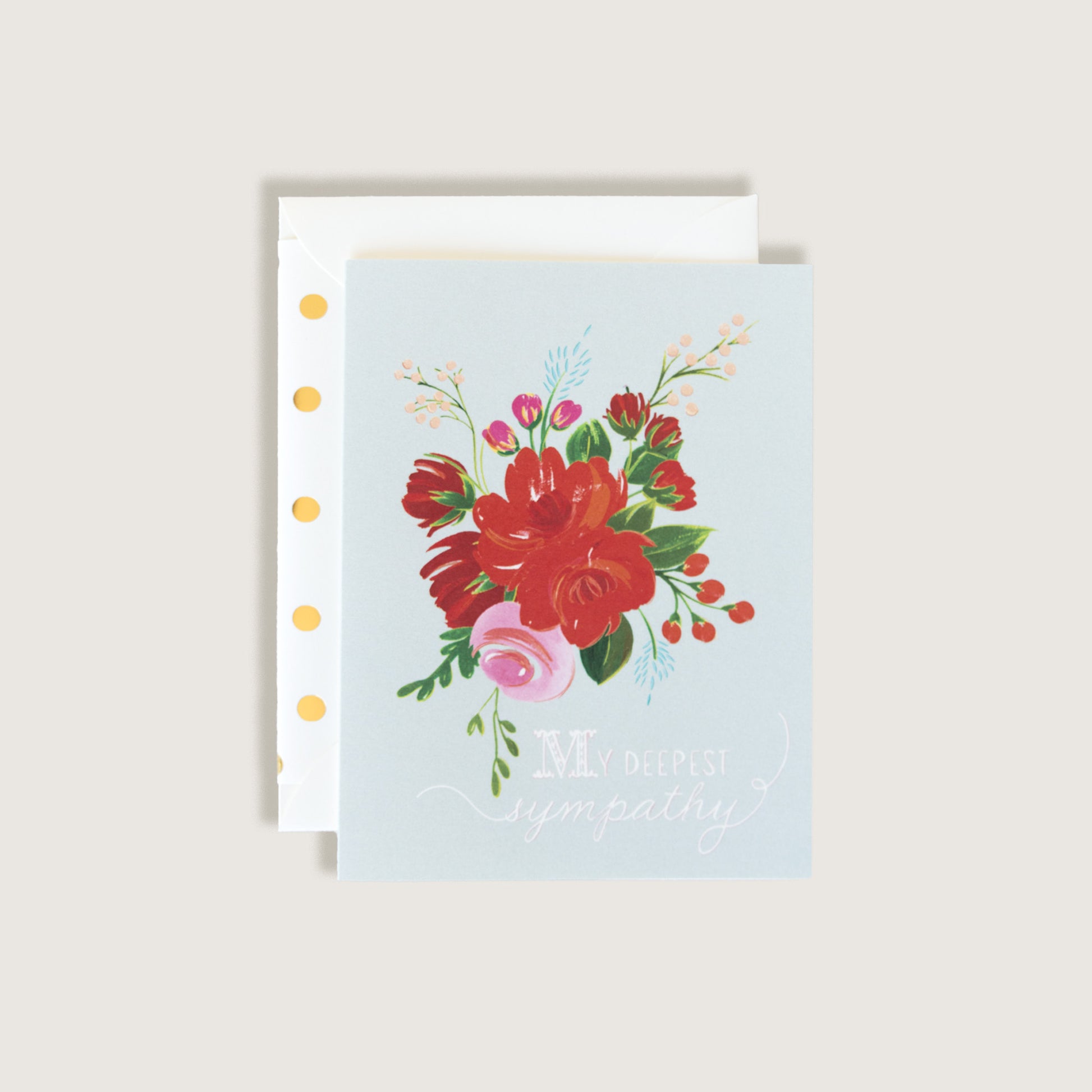 With Sympathy Floral card