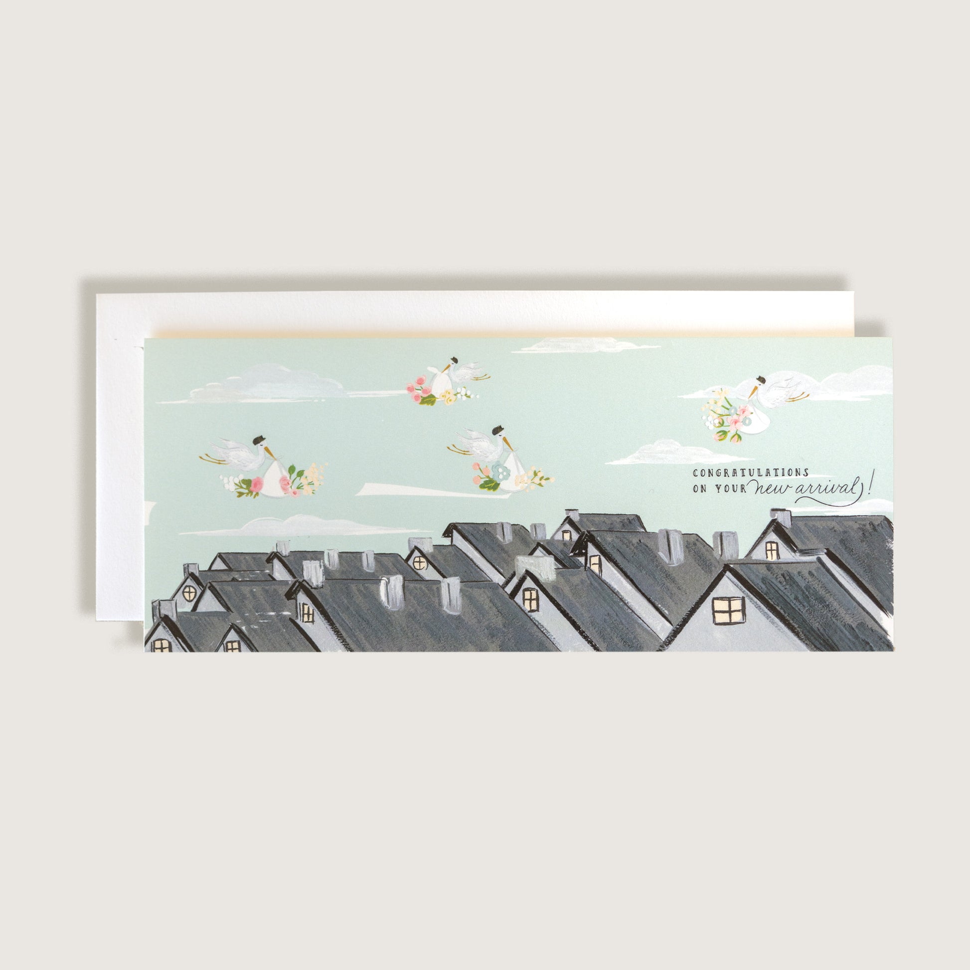 Rooftop New Arrival Greeting Card