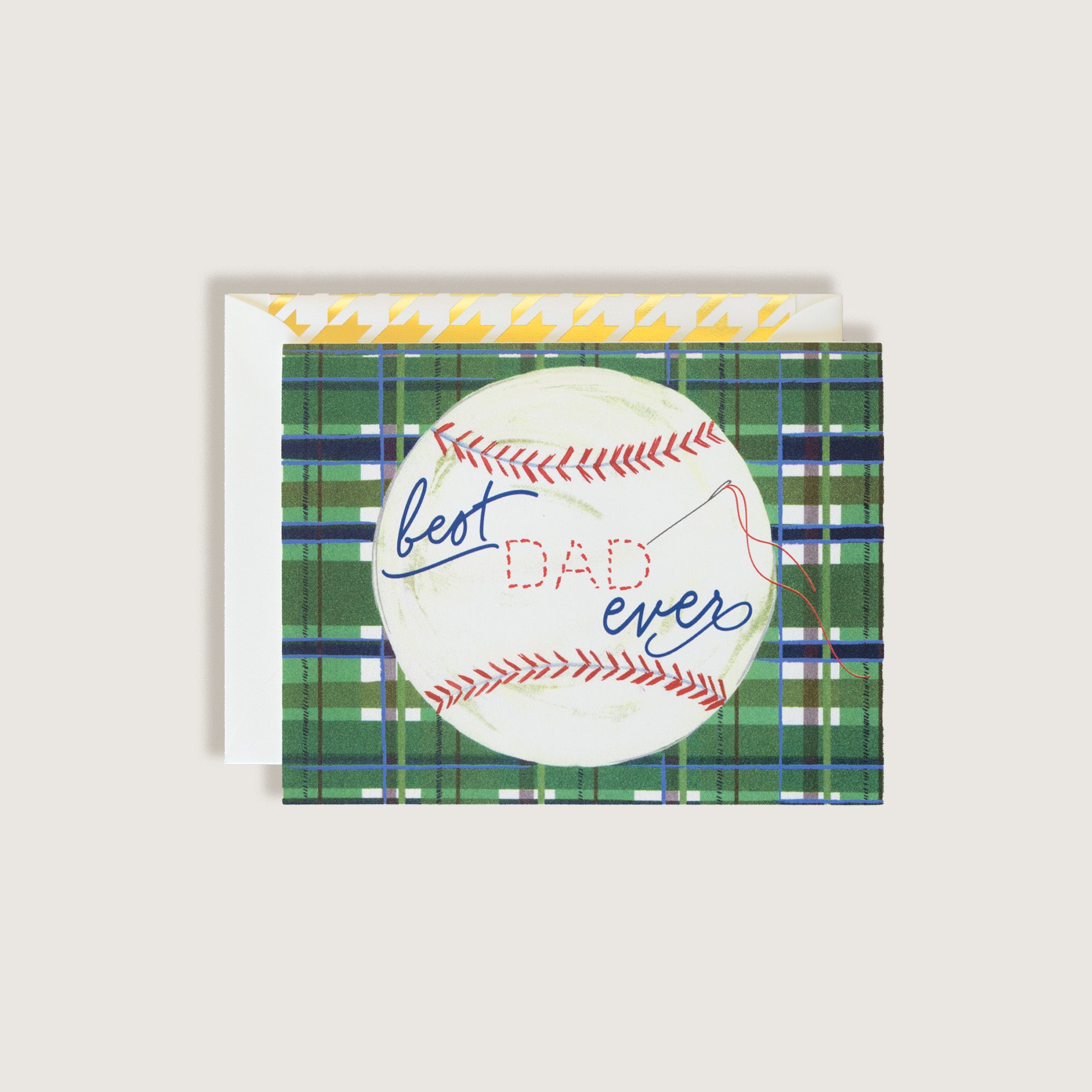 Best Dad Ever Baseball Greeting Card