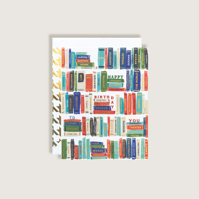 Happy Birthday Bookshelf Card