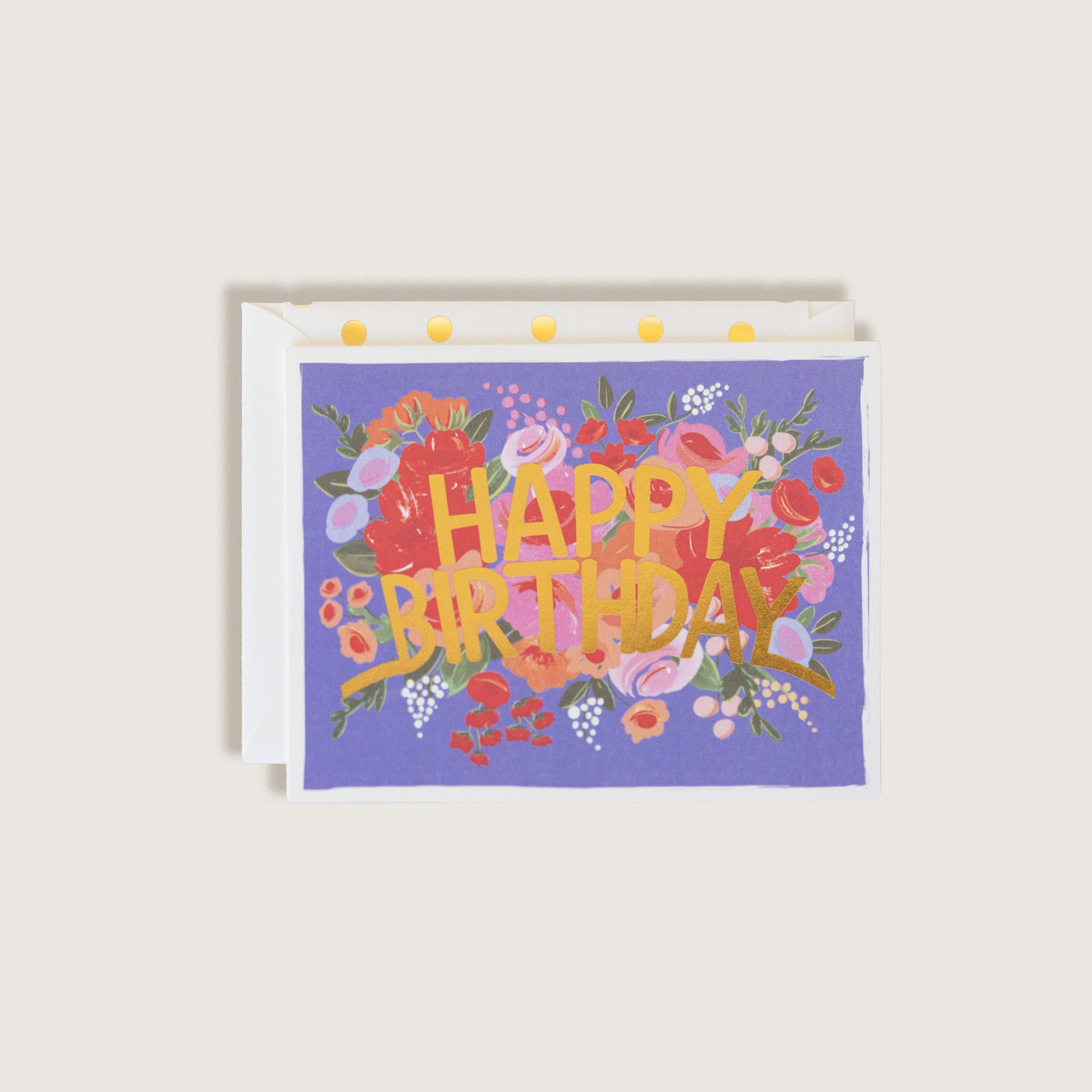 Blue Floral Crown Birthday Greeting Card