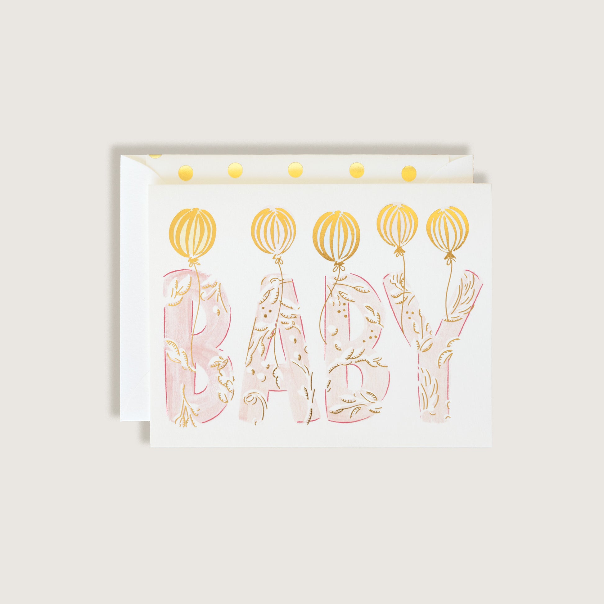 Baby Blush Letters Greeting Card