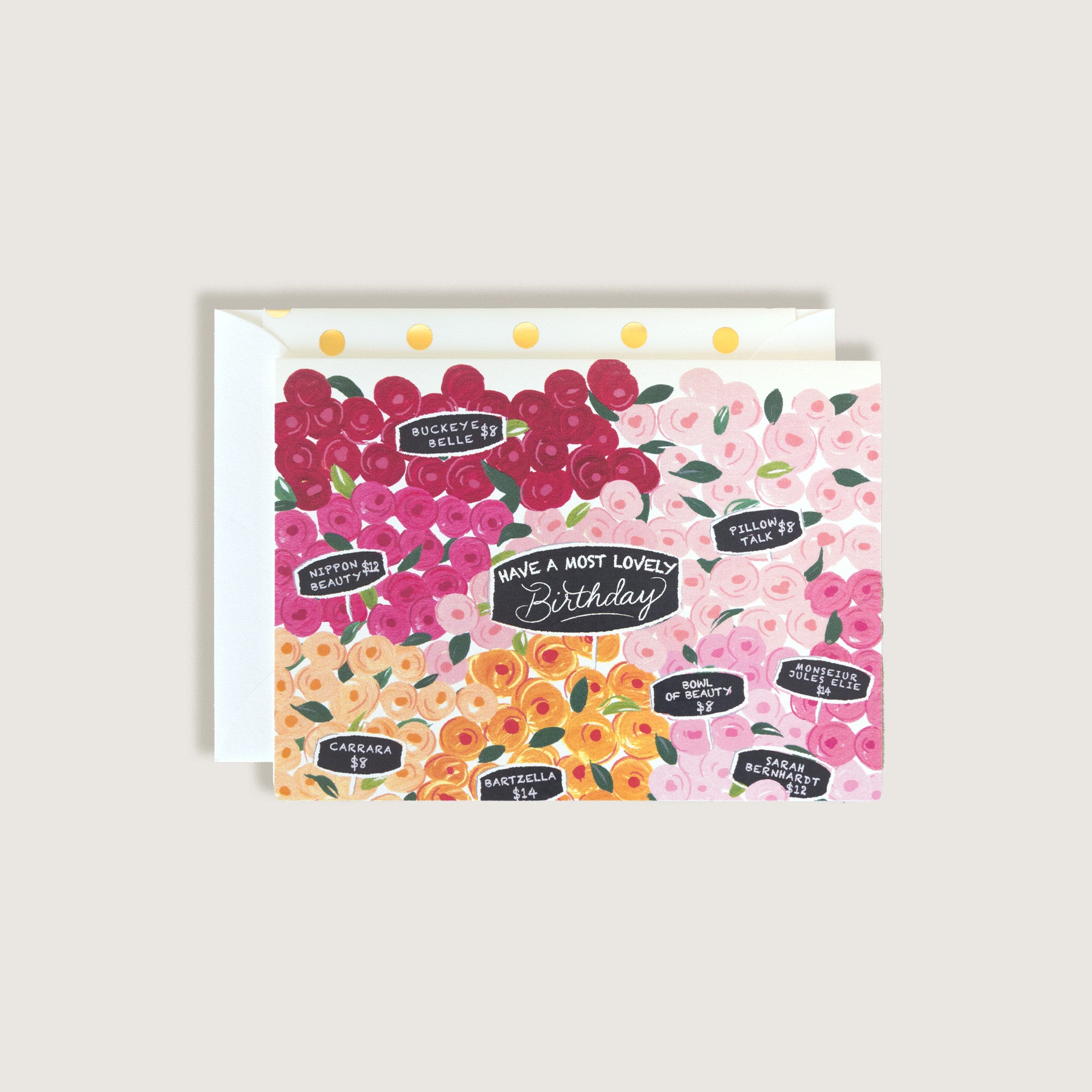 Flower Market Birthday Greeting Card