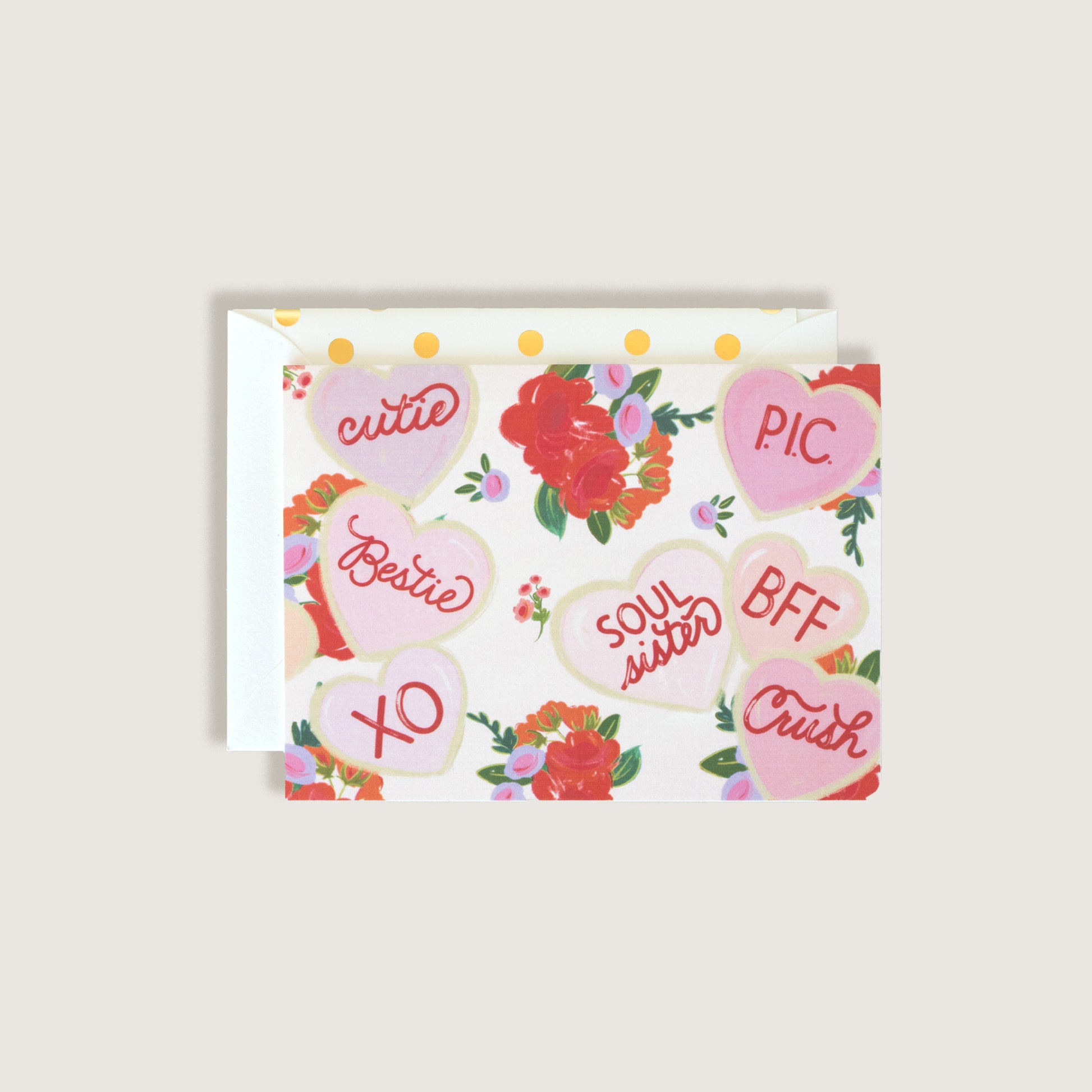 Bestie Hearts Greeting Card