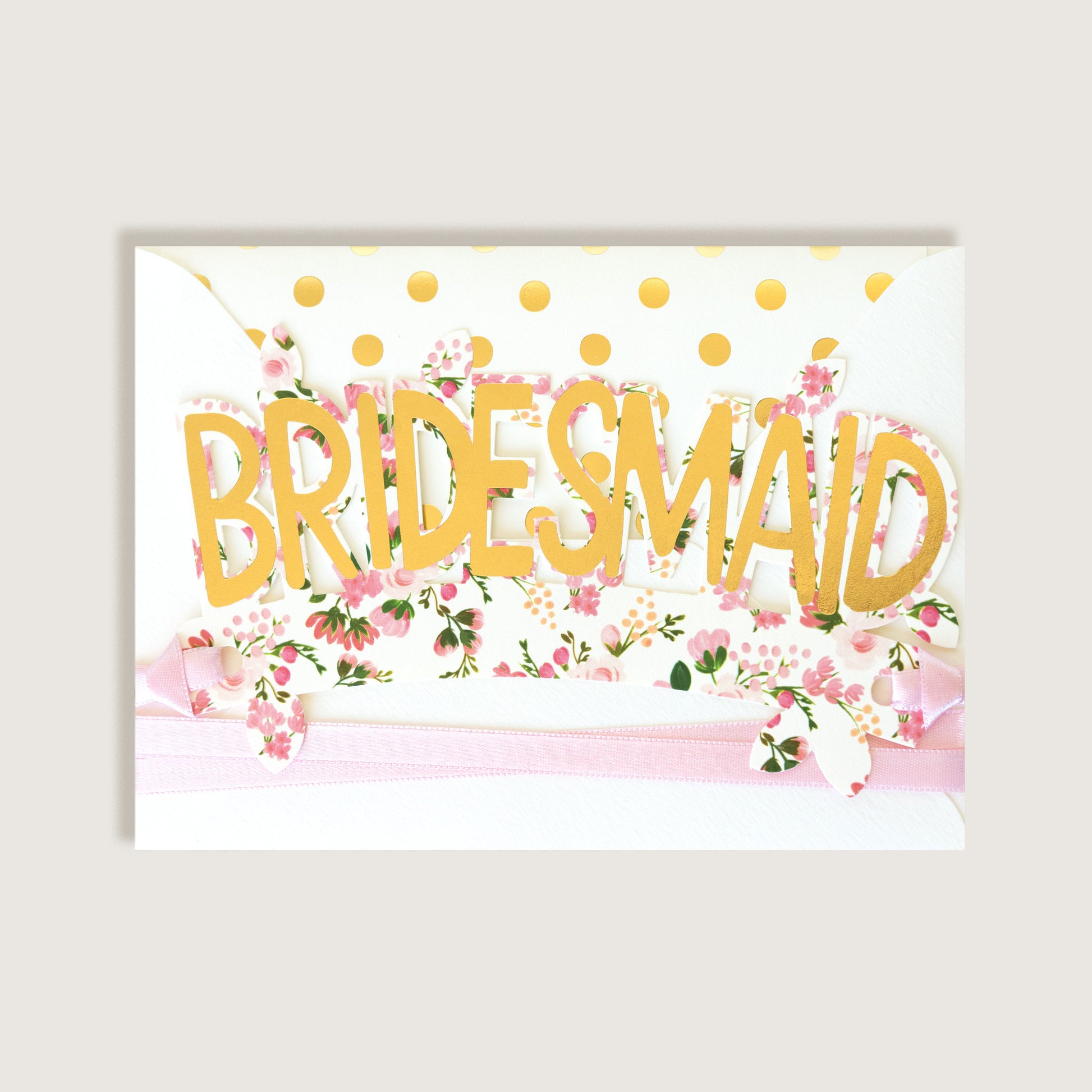 Bridesmaid Paper Crown Card