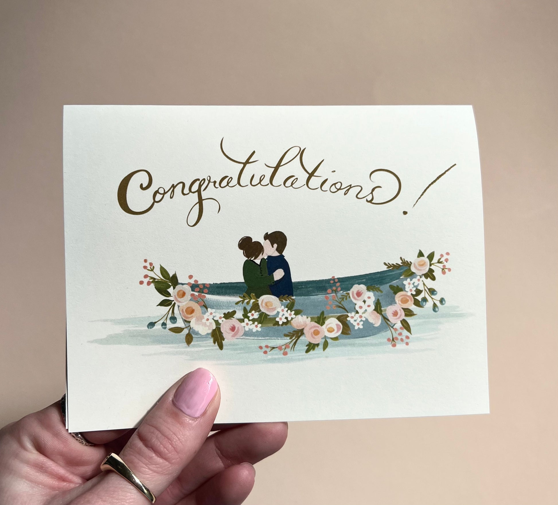 Row Boat Congratulations Card