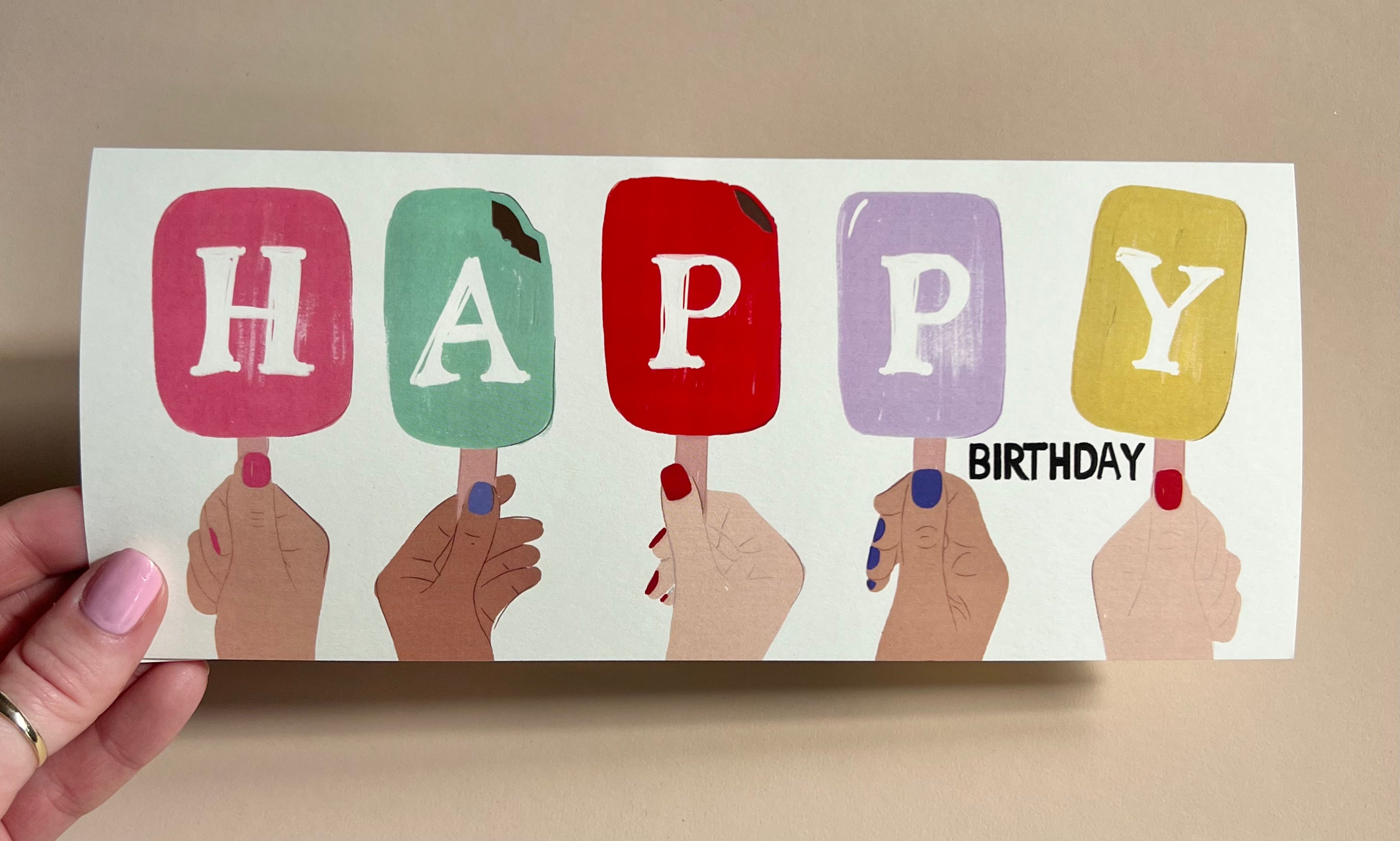 Popsicle Happy Birthday Card