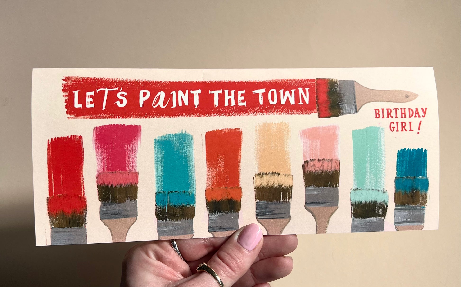 Paint the Town Birthday Card