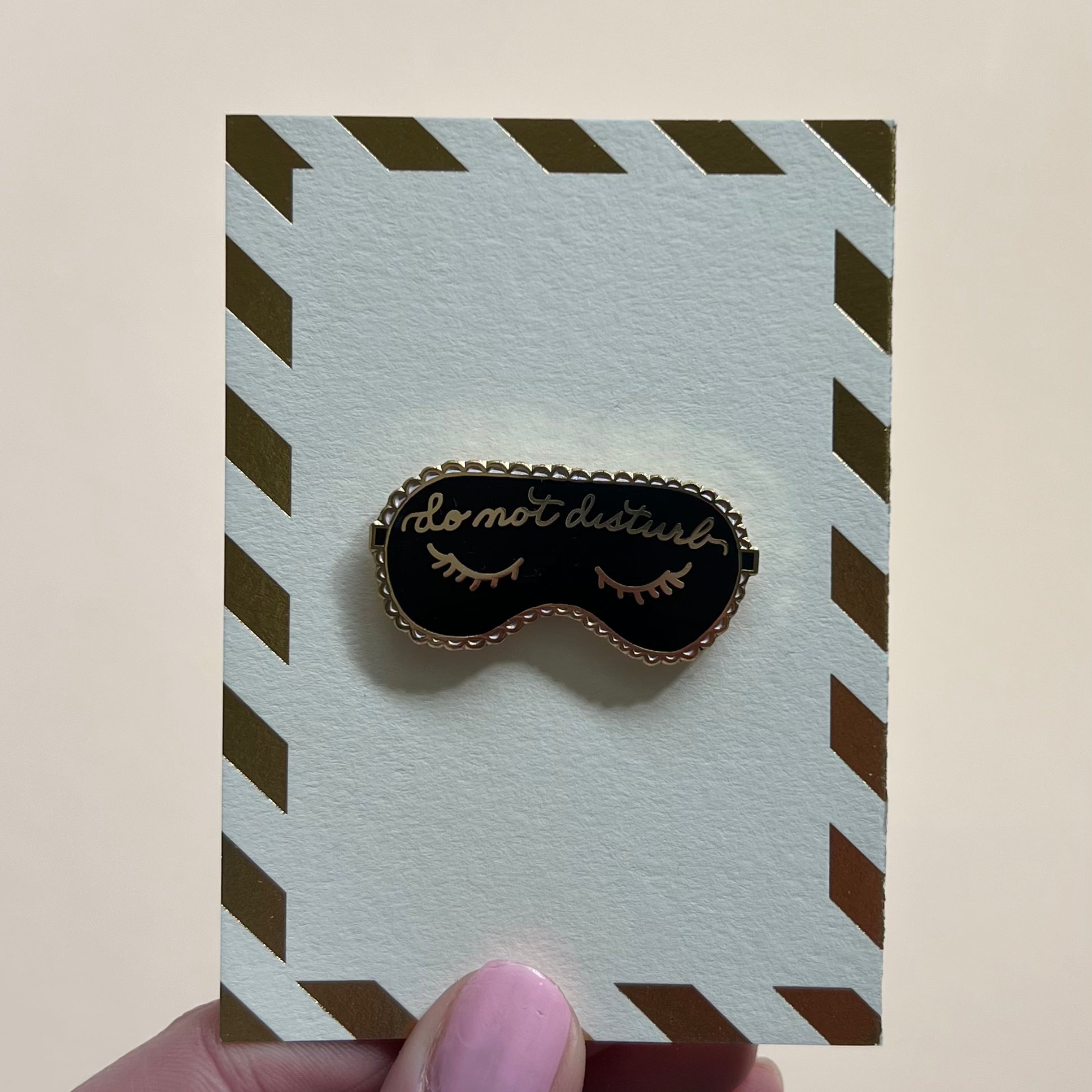 Sleep Mask Enamel Pin