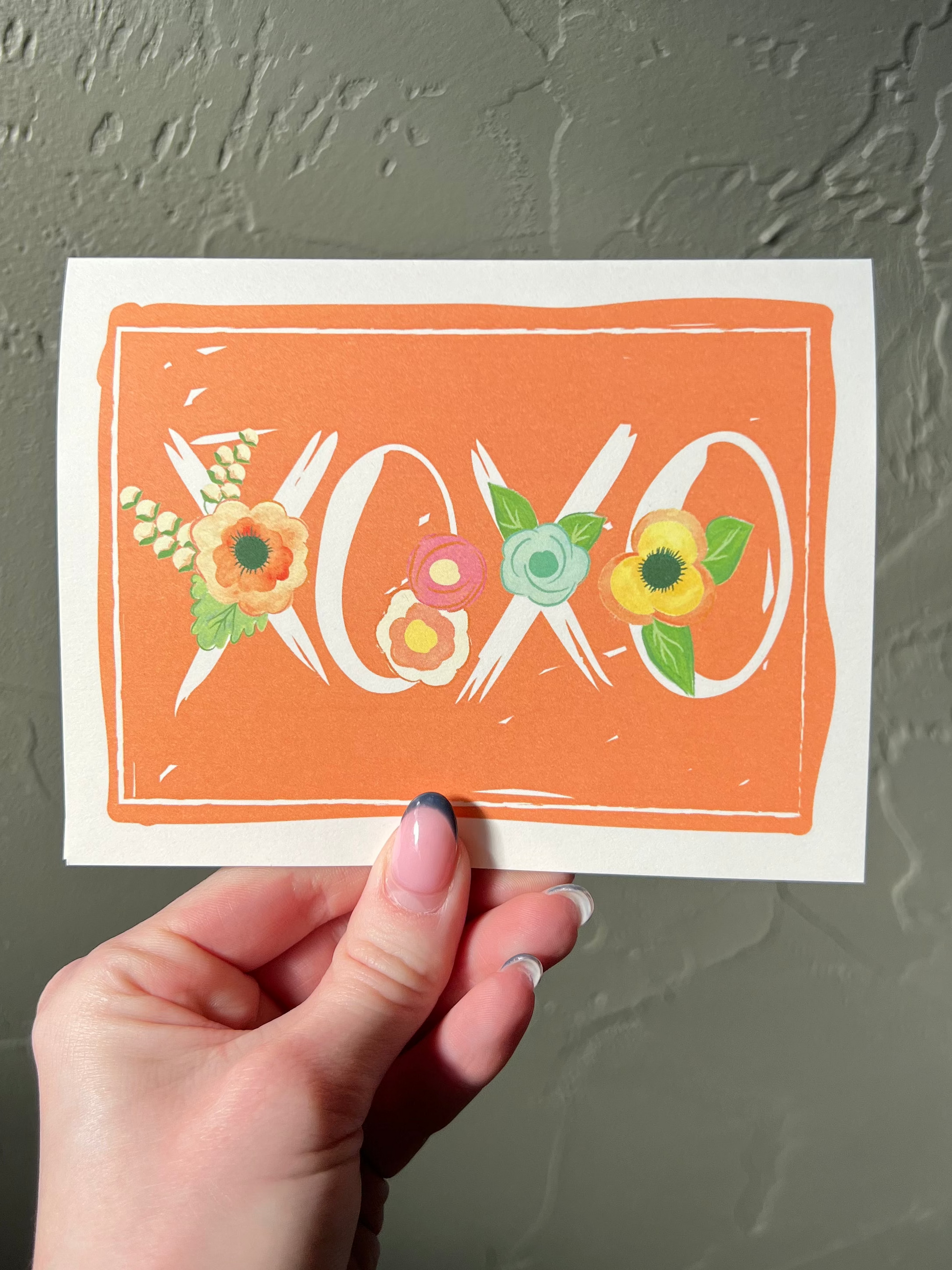 Orange XOXO Card