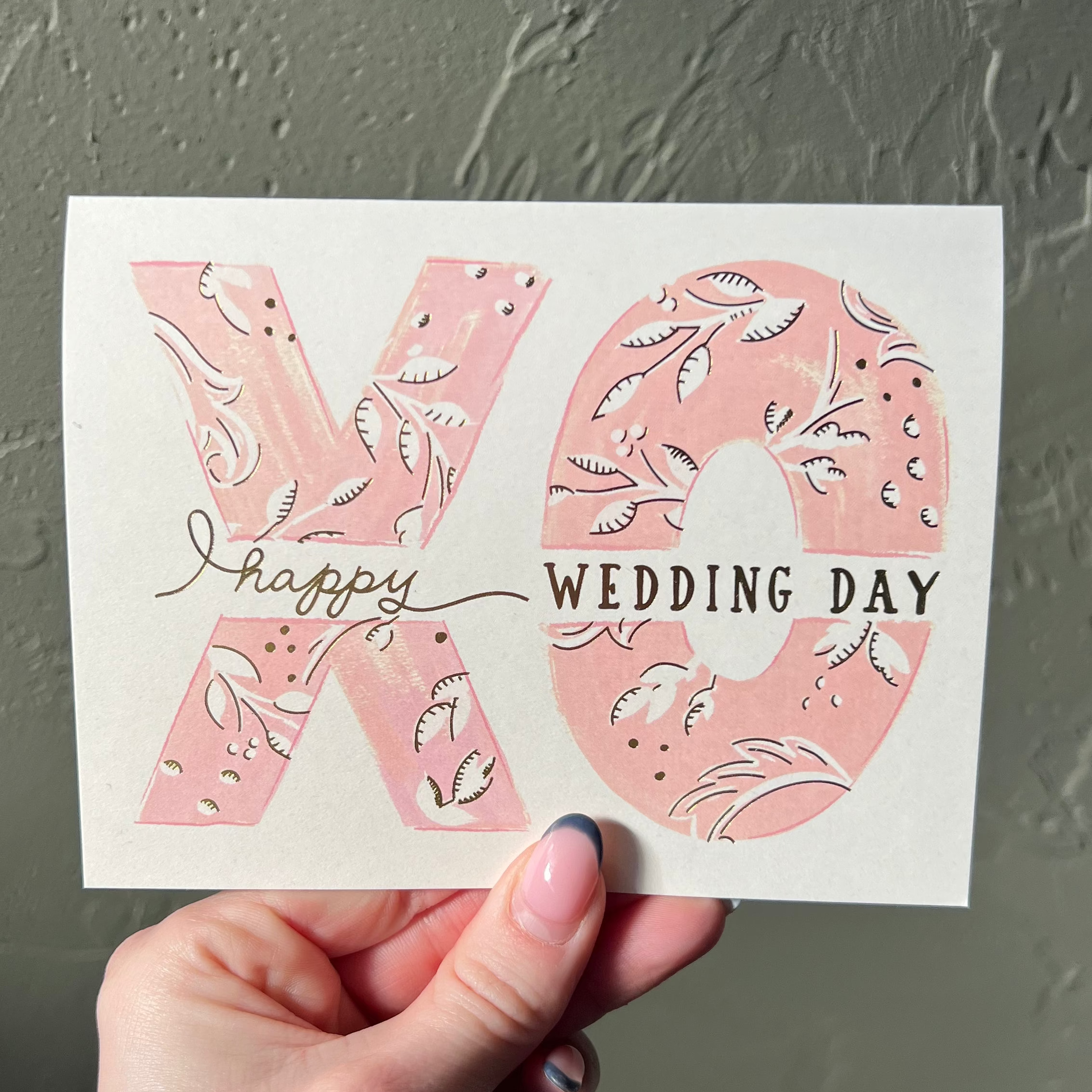 XO Happy Wedding Card