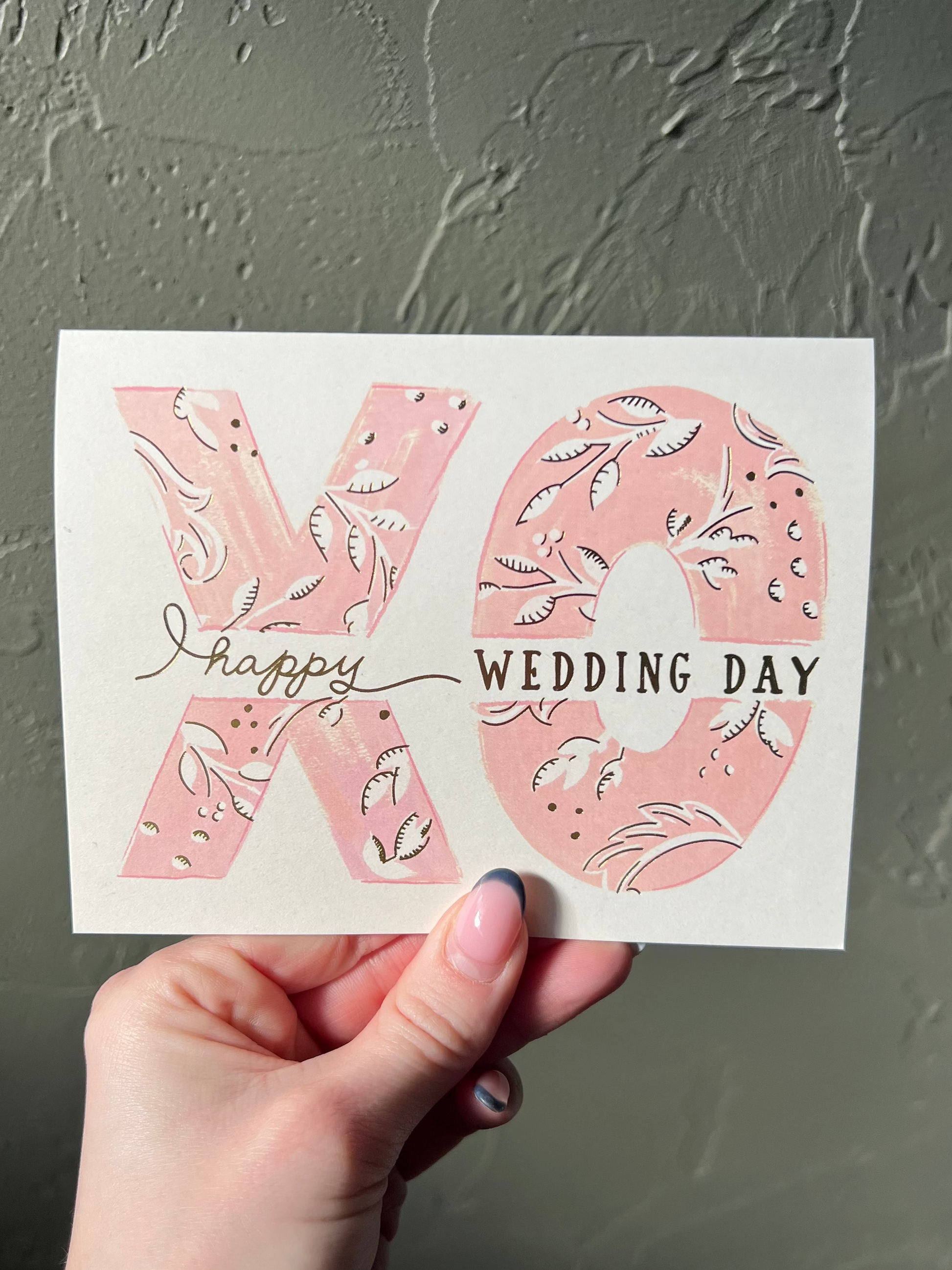 XO Happy Wedding Card
