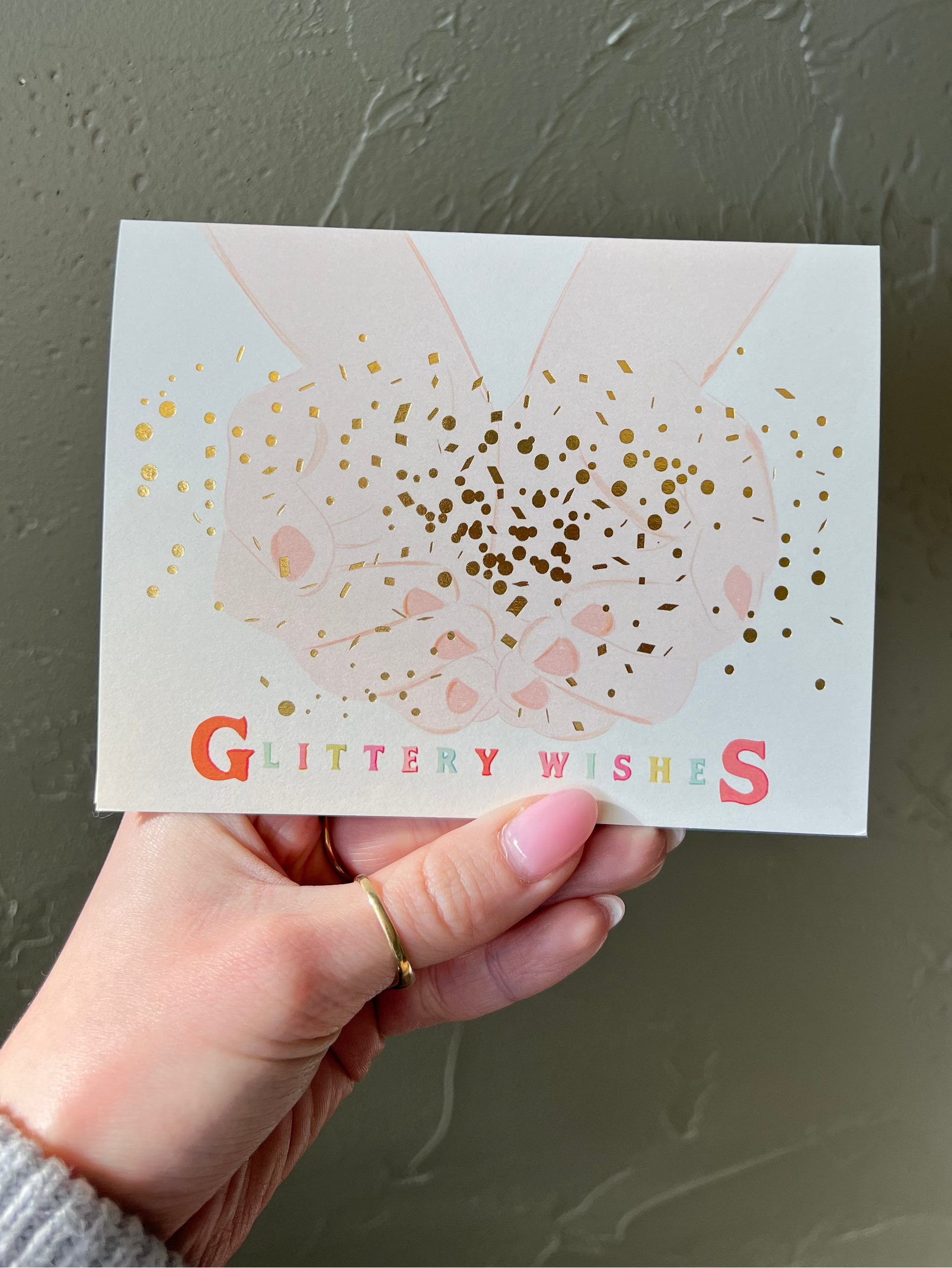 Glittery Wishes Card