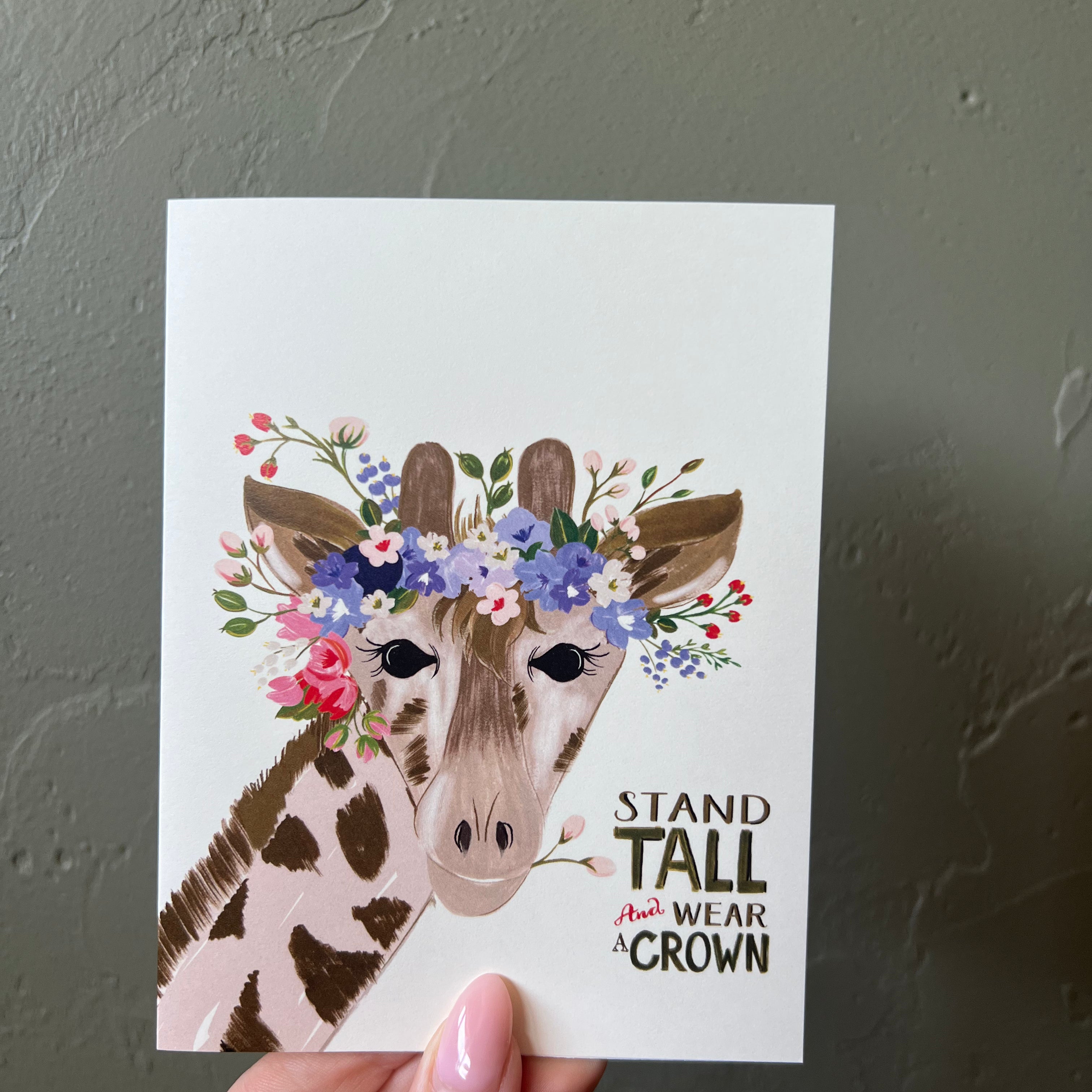 Stand Tall Giraffe Card
