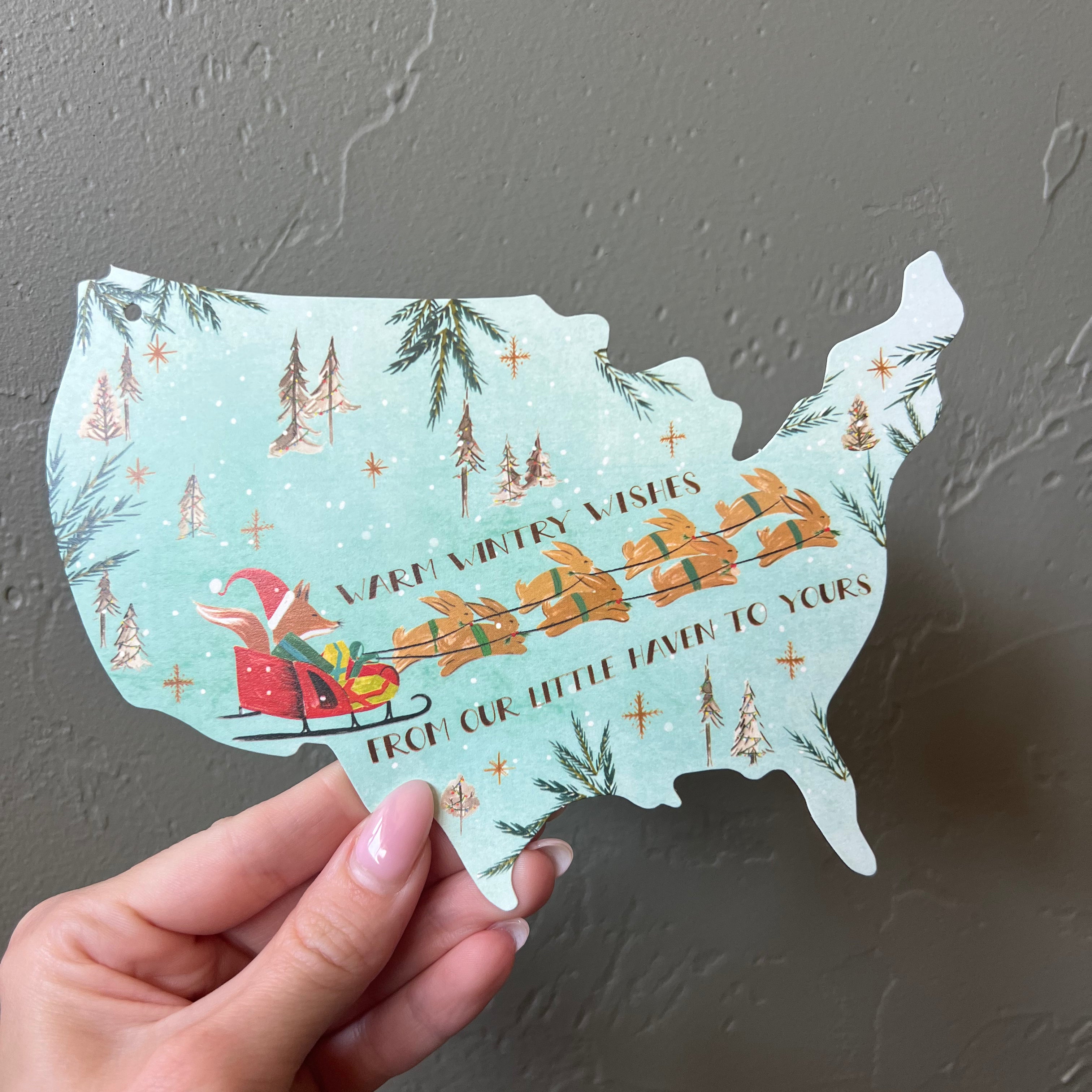 Fox Sleigh Ride Card