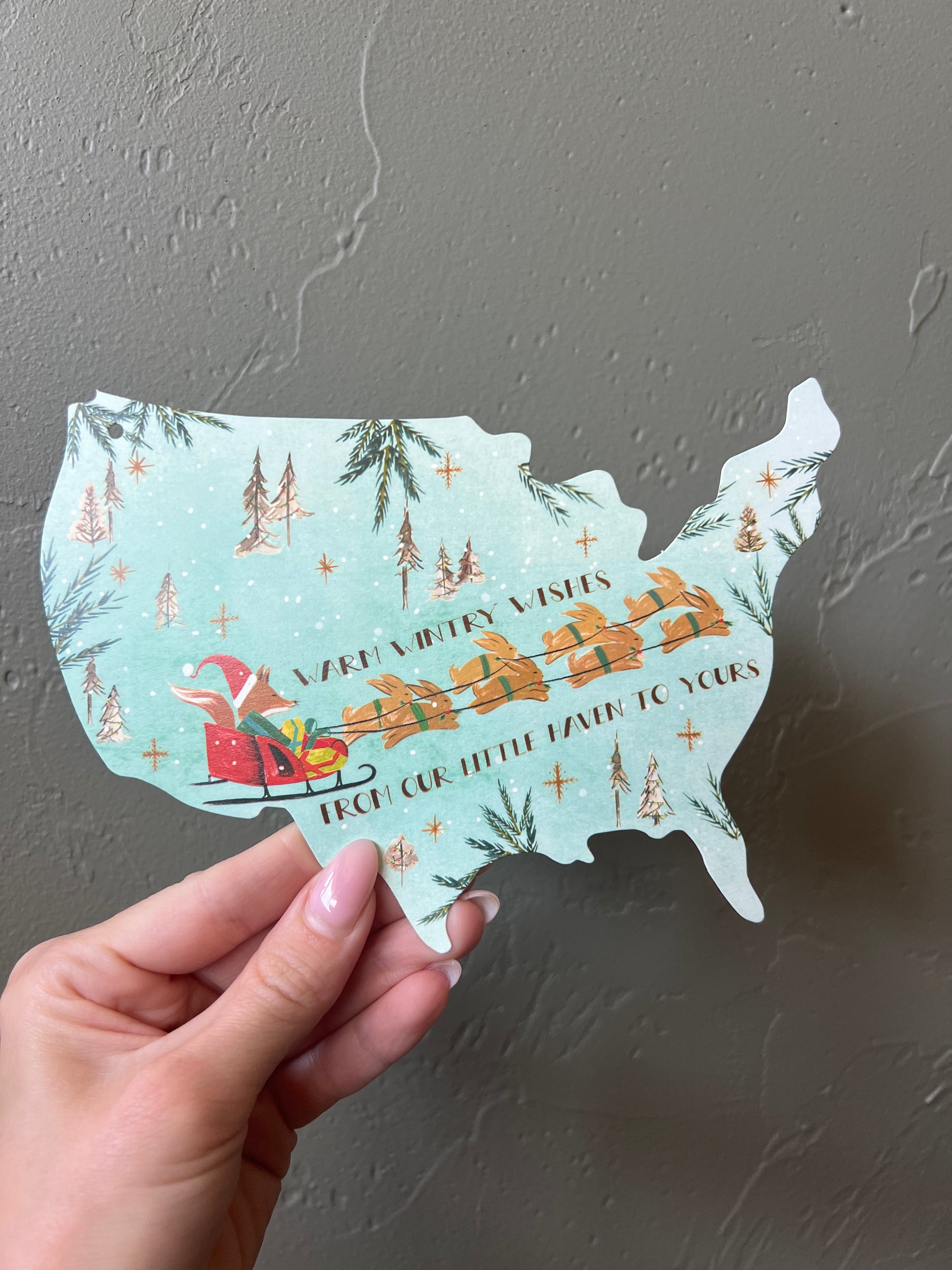 Fox Sleigh Ride Card