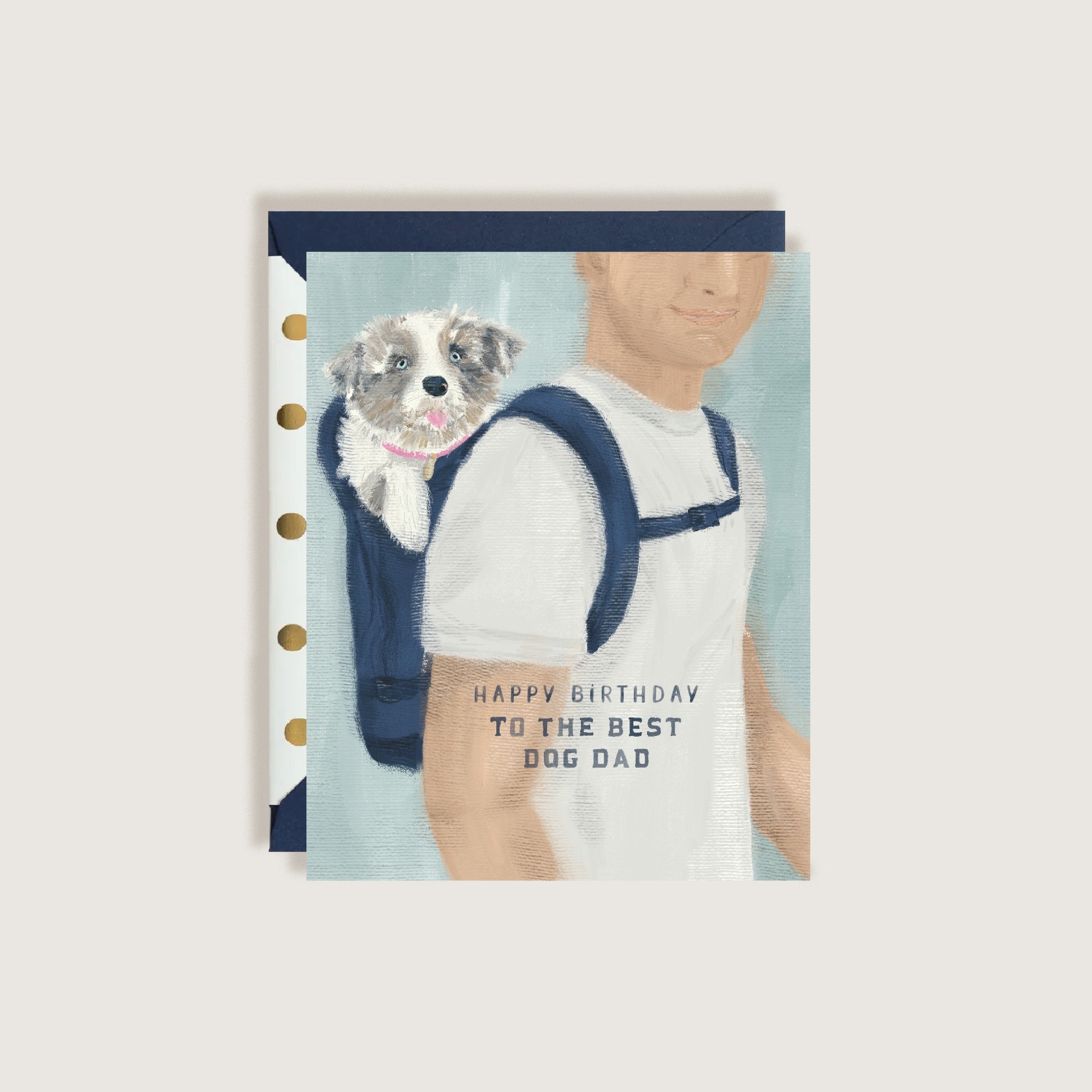 Happy Birthday Dog Dad Greeting Card