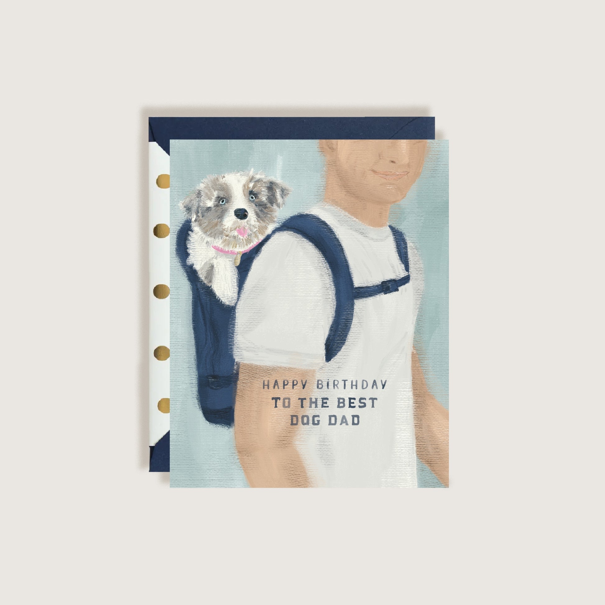 Happy Birthday Dog Dad Greeting Card