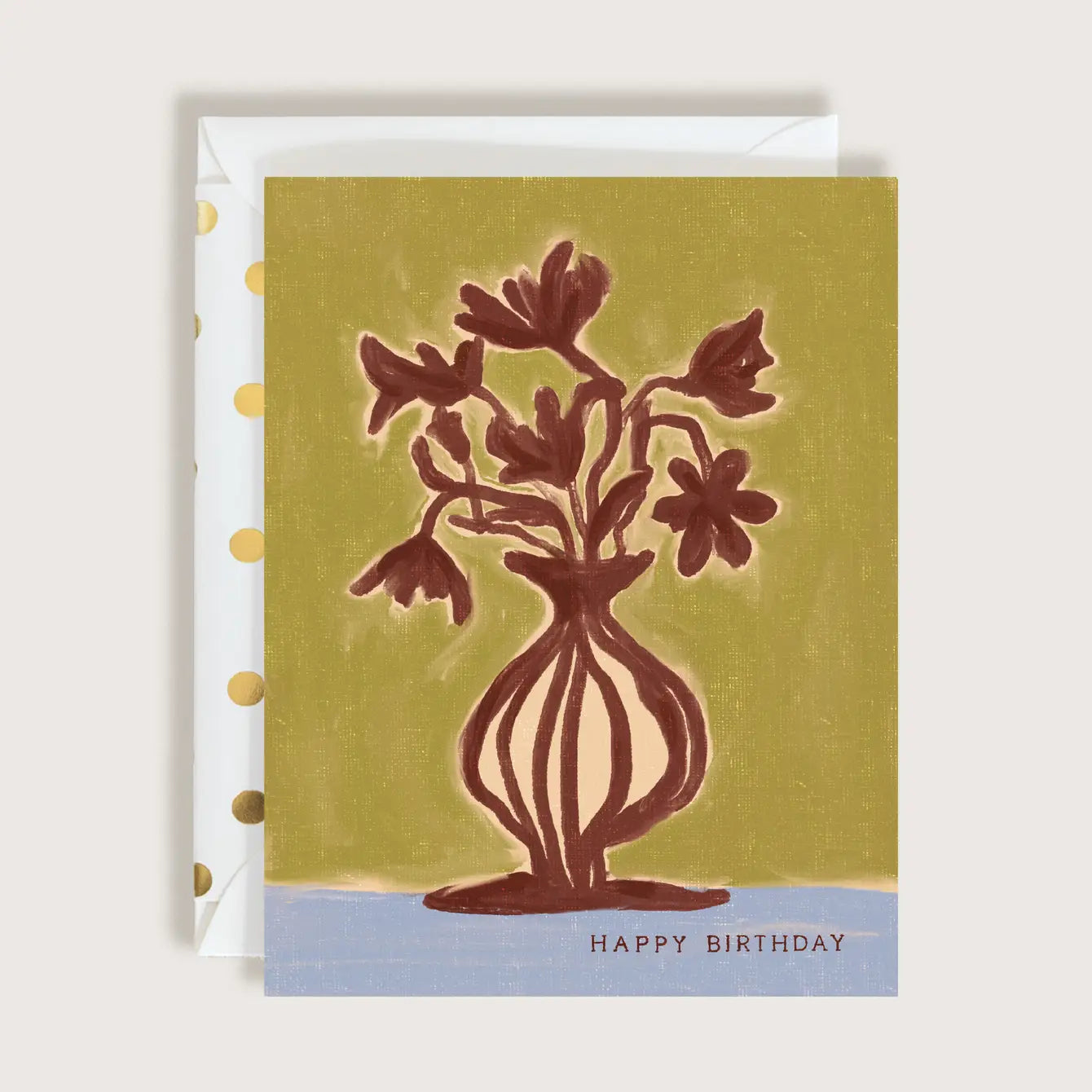 HAPPY BIRTHDAY Flowers In Vase Greeting Card