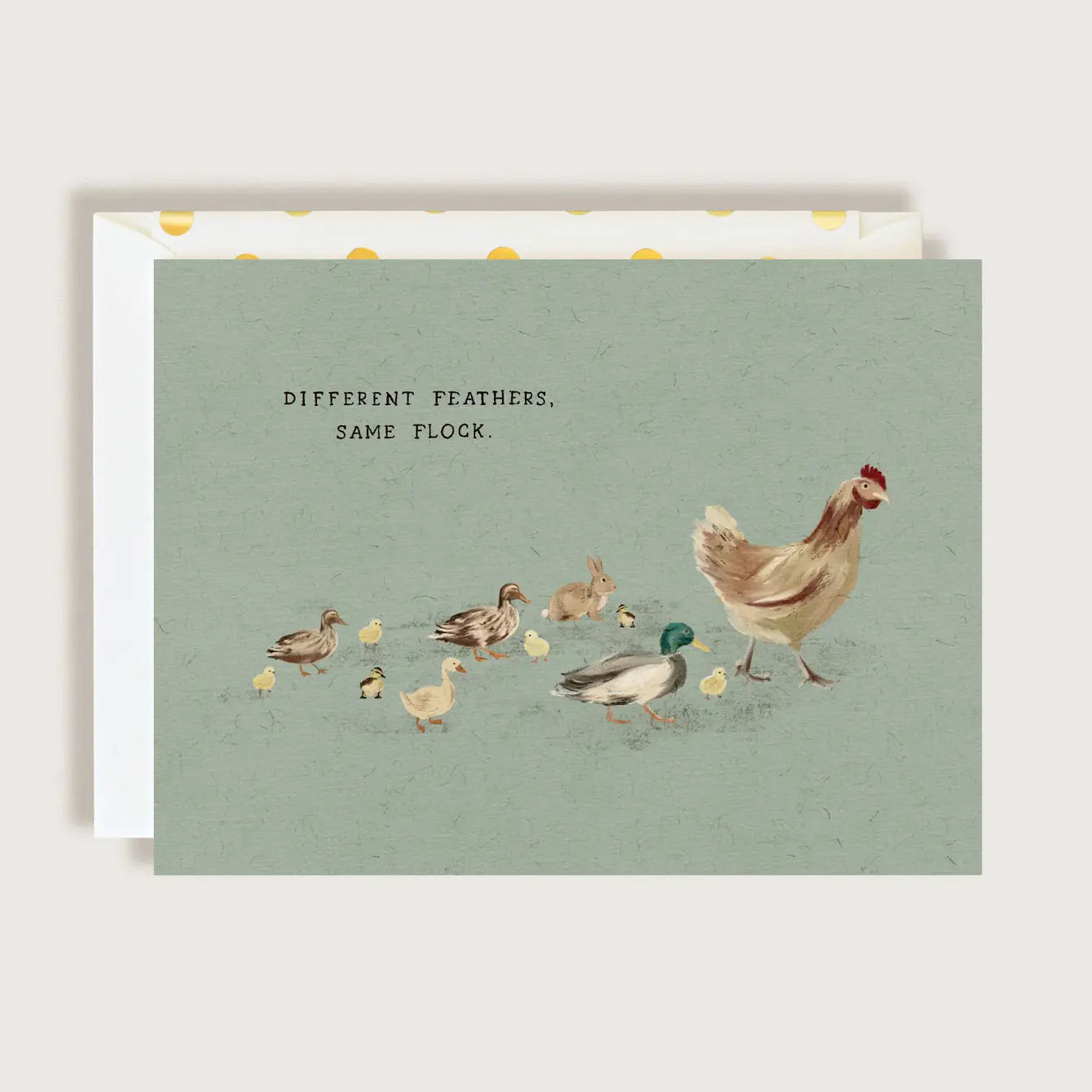 Different Feathers, Same Flock Greeting Card