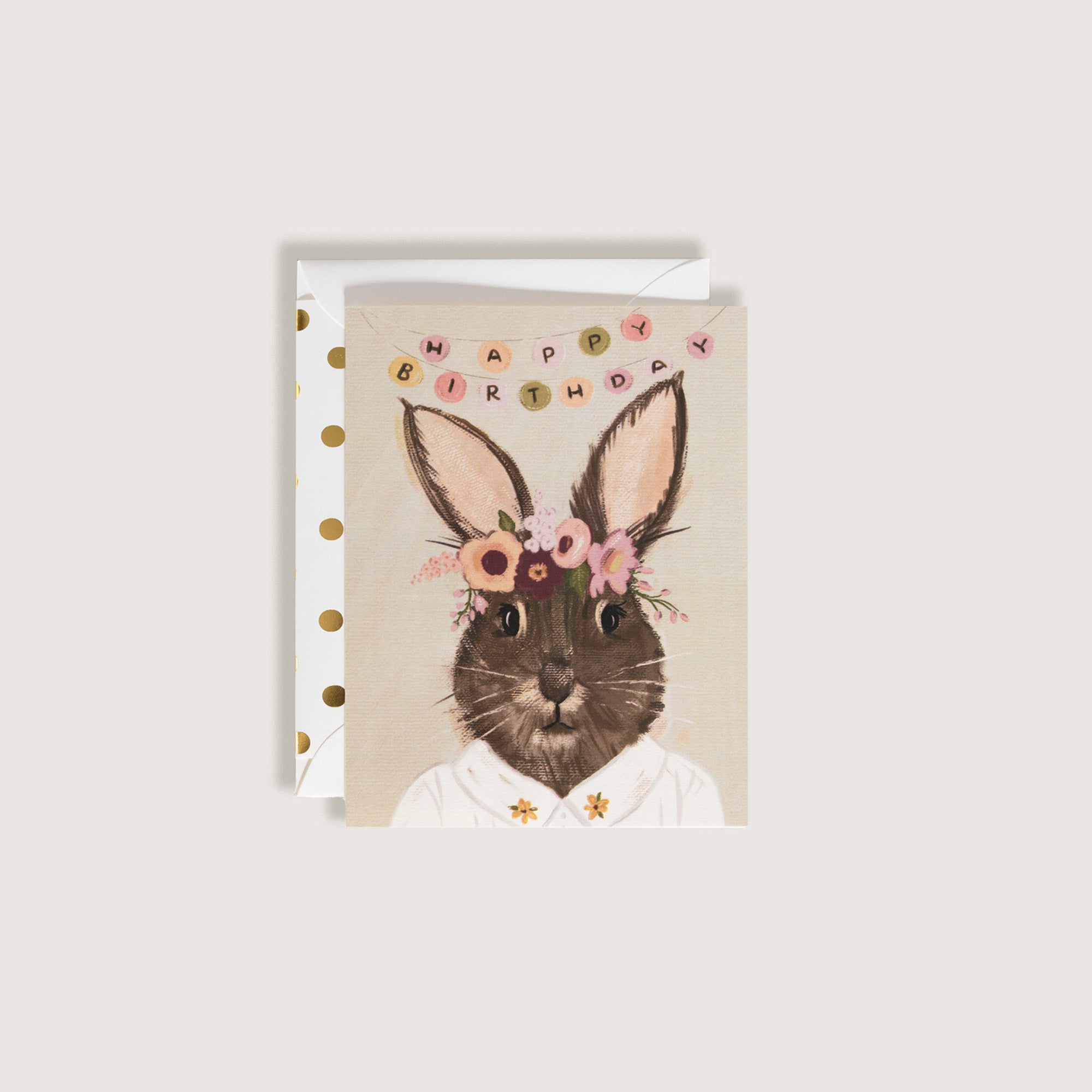 Happy Birthday Rabbit Greeting Card