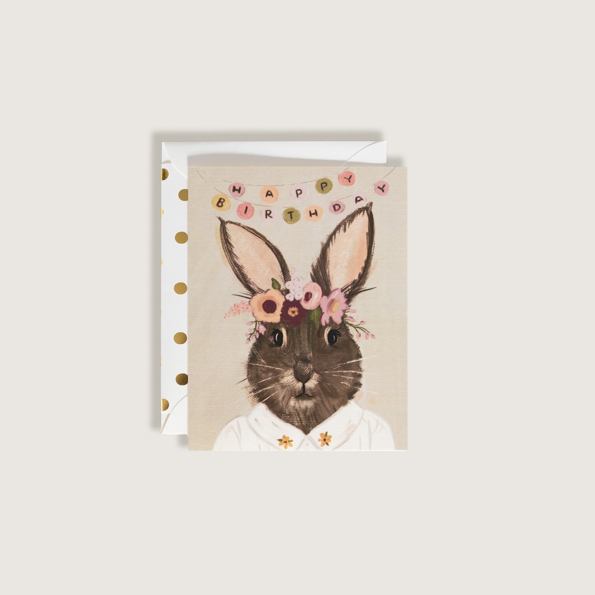Happy Birthday Rabbit Greeting Card