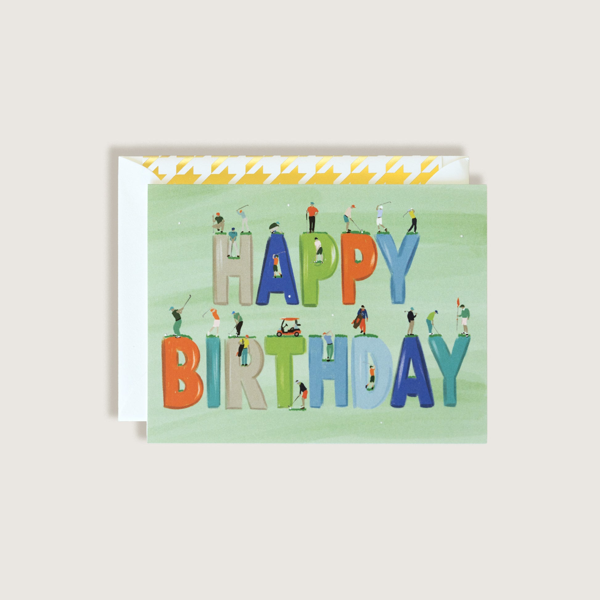 Happy Birthday Golfers Greeting Card
