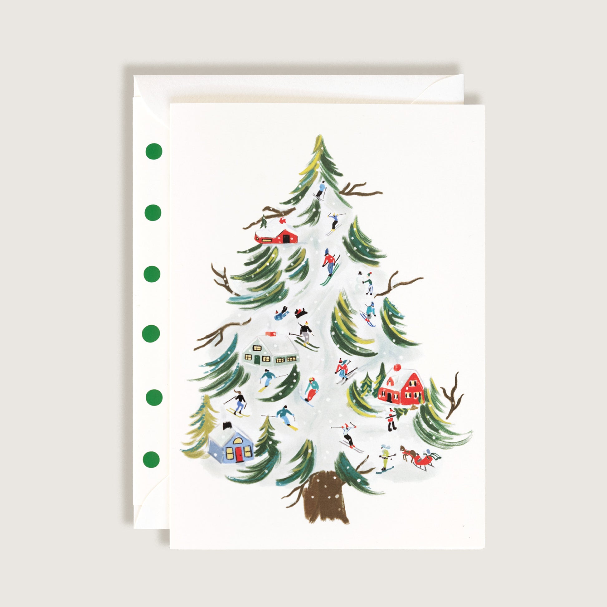 Ski Tree Greeting Card
