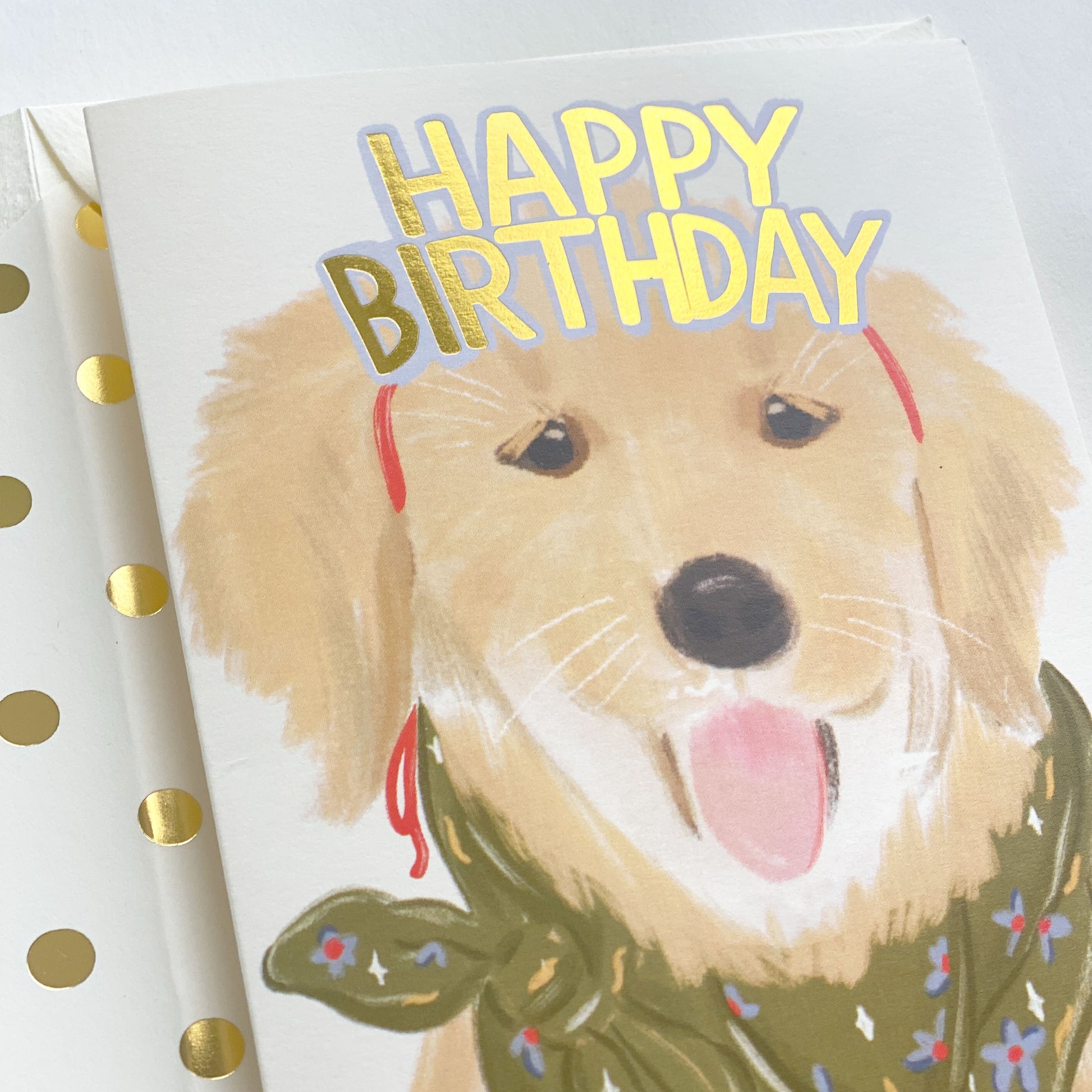 Happy Birthday Golden Retriever Dog Card