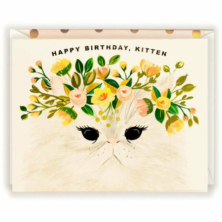 Happy Birthday, Kitten Card - The First Snow