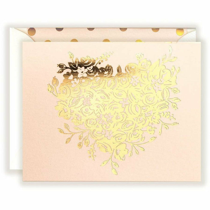 Lovely Gold Sweetheart in Blush Card - The First Snow