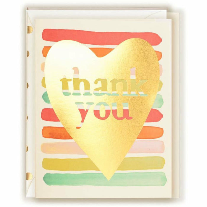 Thank You Card gold foil heart - The First Snow