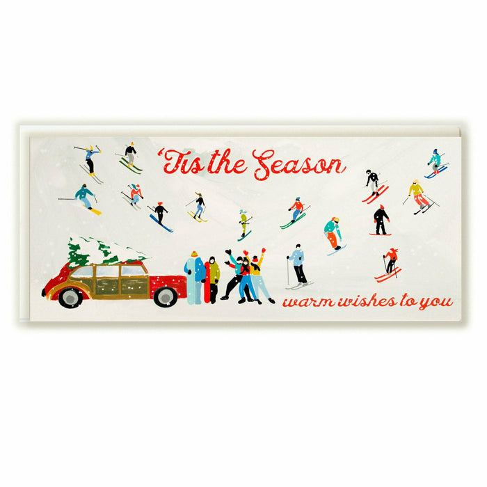 "Tis the Season Warm Wishes to You" Holiday Winter Adventures Card - The First Snow