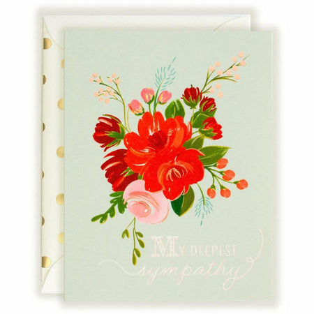 With Sympathy Floral card - The First Snow