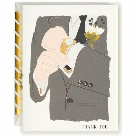 Thank You Card Guy | Groomsman Card - The First Snow