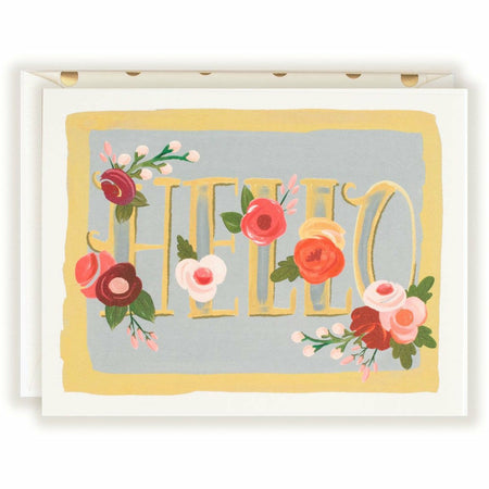 Hello Floral Note Card - The First Snow