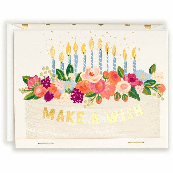 Make a Wish, It's Your Birthday Frosted Cake Birthday Card - The First Snow