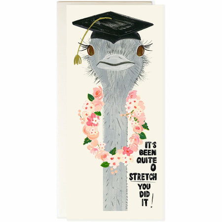 Ostrich Grad Card Floral - The First Snow